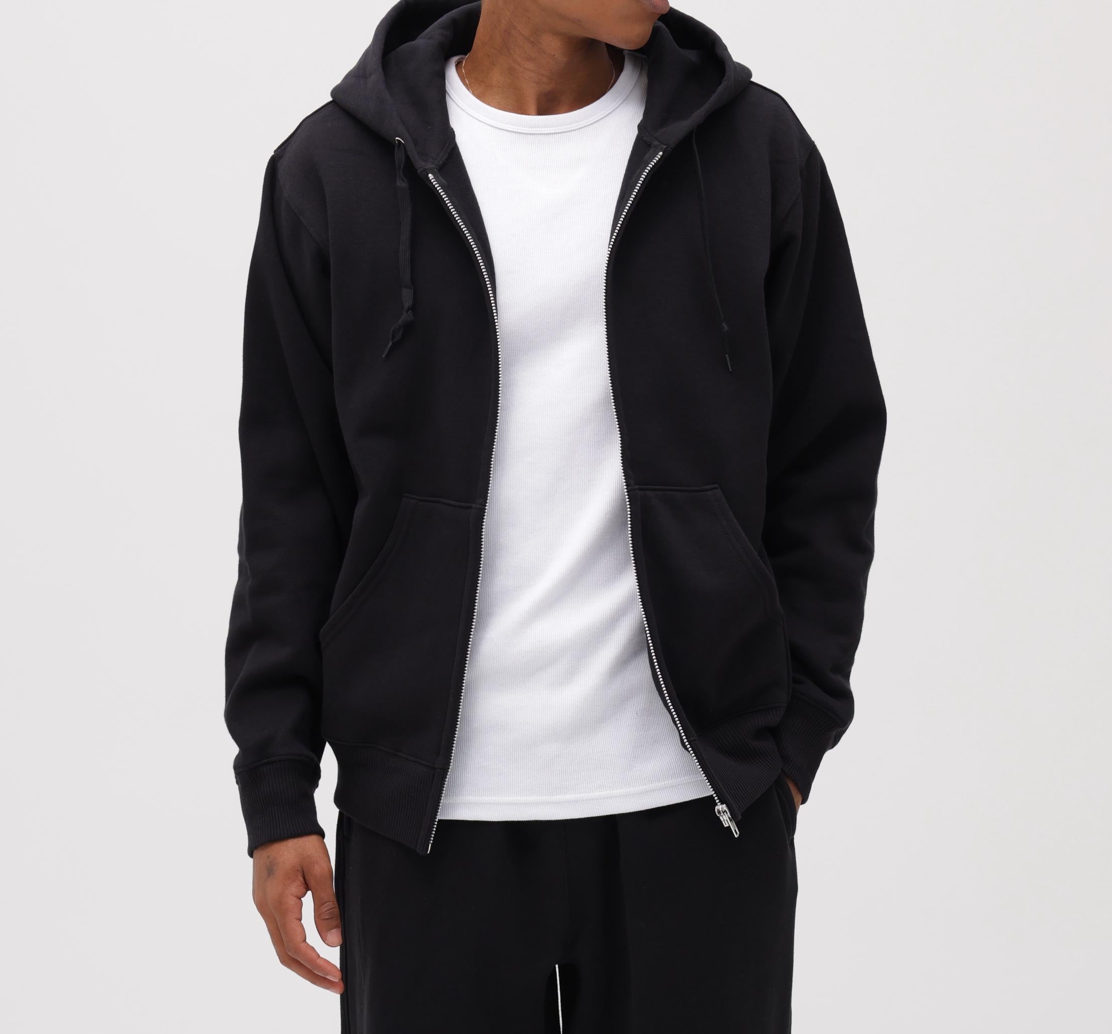 《DAILY/デイリー》ZIP UP SWEAT PARKA / ジップアップ スウェット パーカー / AVIREX /アヴィレックス ブラック
