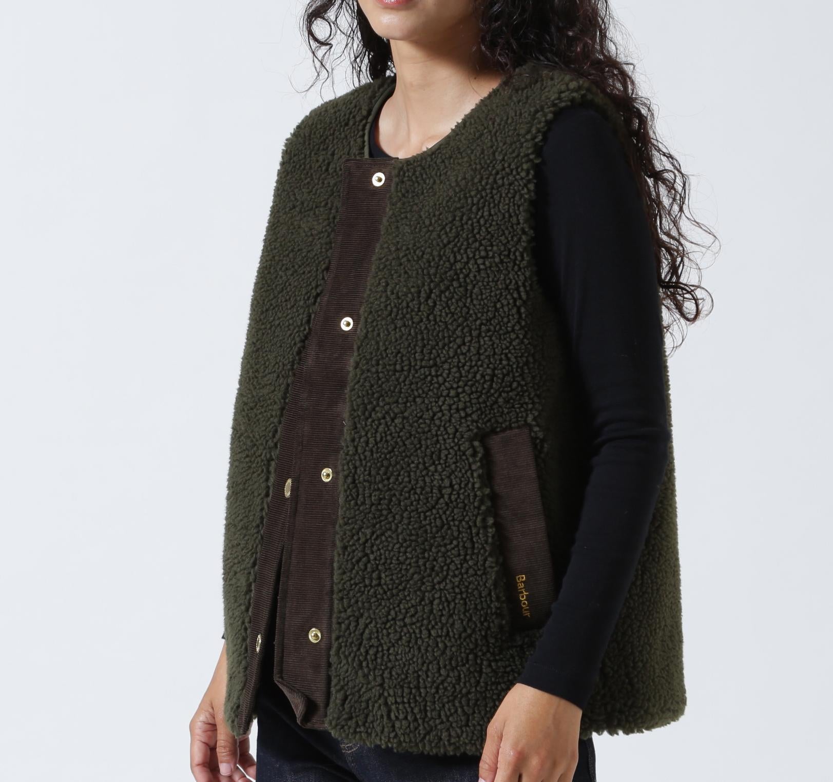 BARBOUR (バブアー) Dulsie ボア ライナー ベスト/252LLI0016 オリーブ