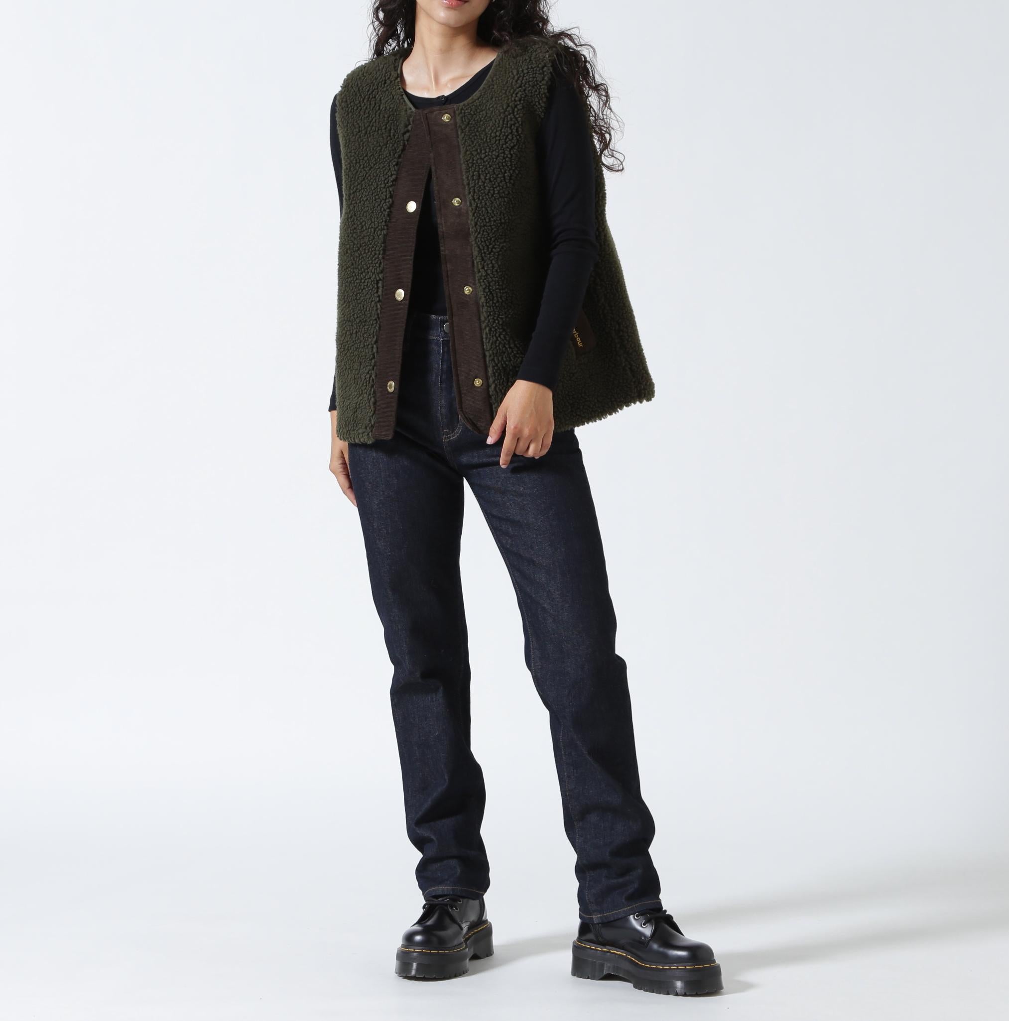 BARBOUR (バブアー) Dulsie ボア ライナー ベスト/252LLI0016 オリーブ