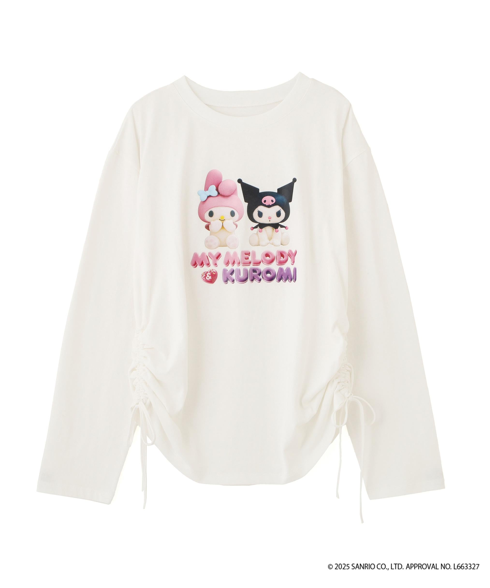 〈メロクロコラボ〉ロングTシャツ ホワイト