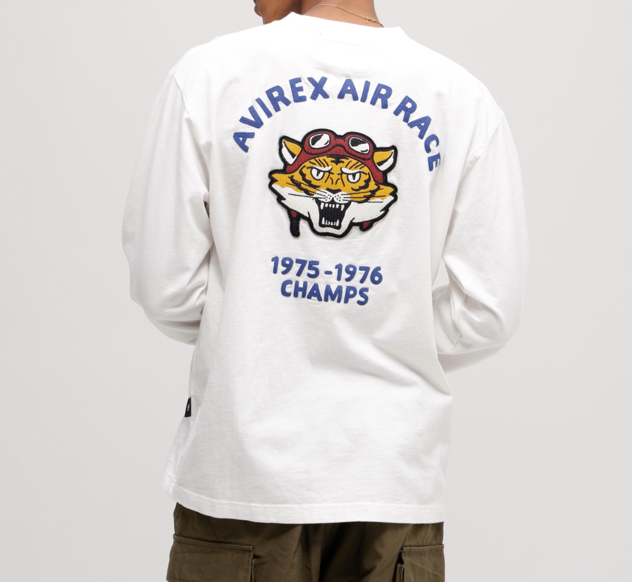 《A.A.>.C》TIGE> CHAMPS SLUR L/S T-SHI>T ホワイト