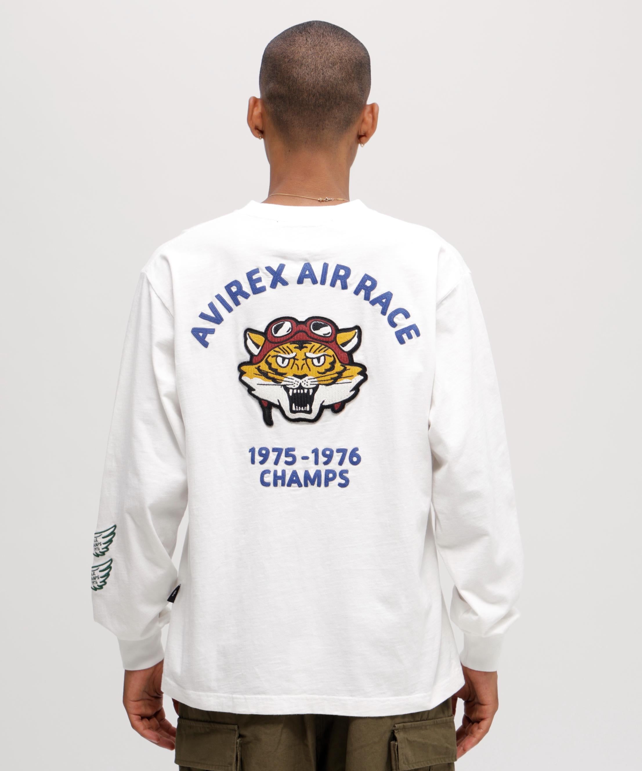 《A.A.>.C》TIGE> CHAMPS SLUR L/S T-SHI>T ホワイト