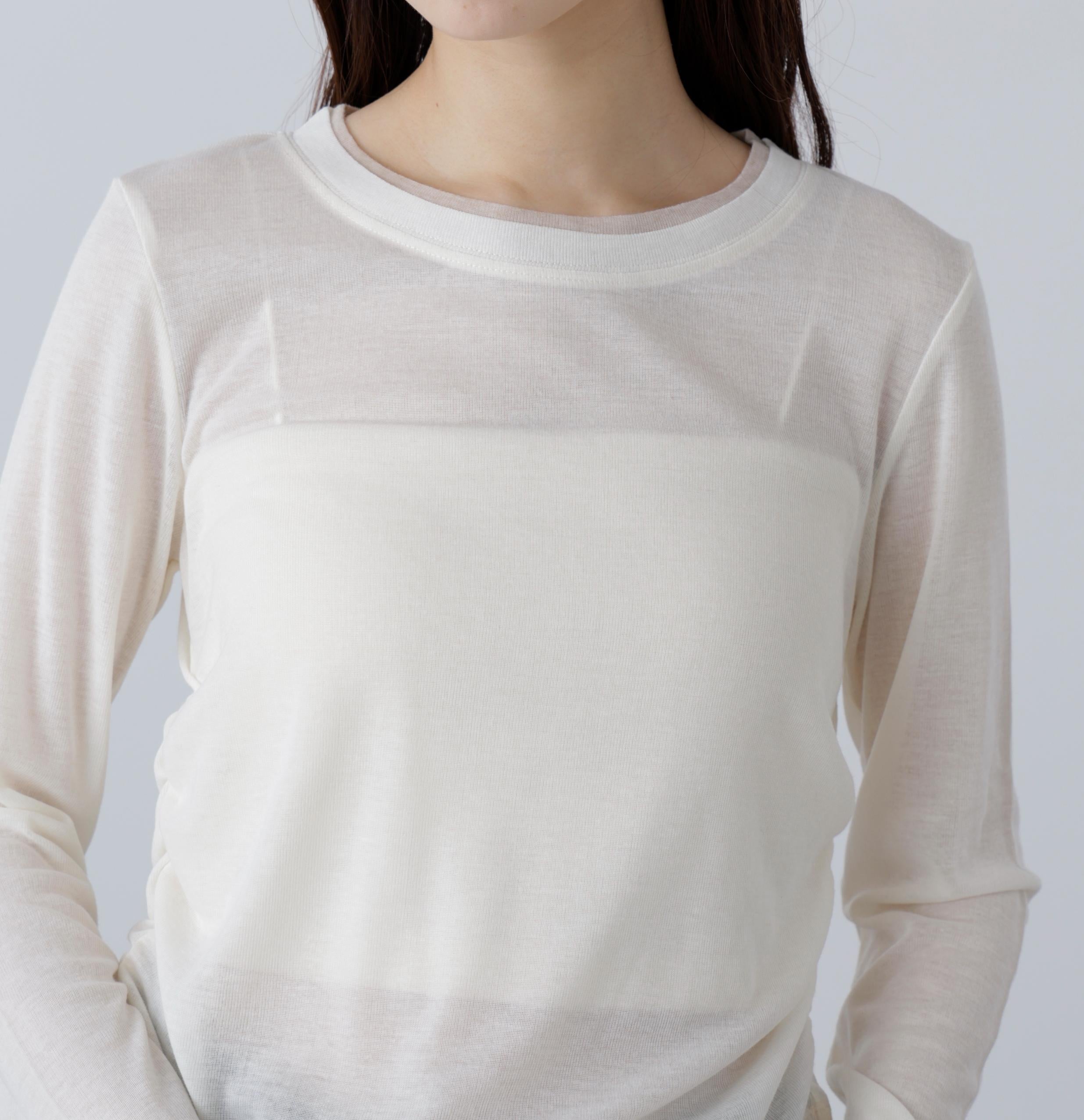 シアーテレコレイヤード風カットソー オフ