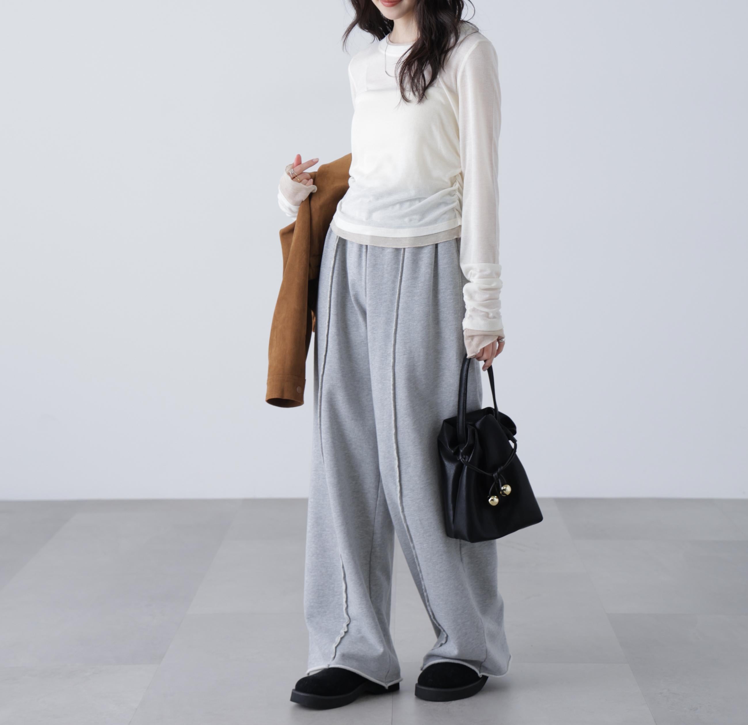 シアーテレコレイヤード風カットソー オフ