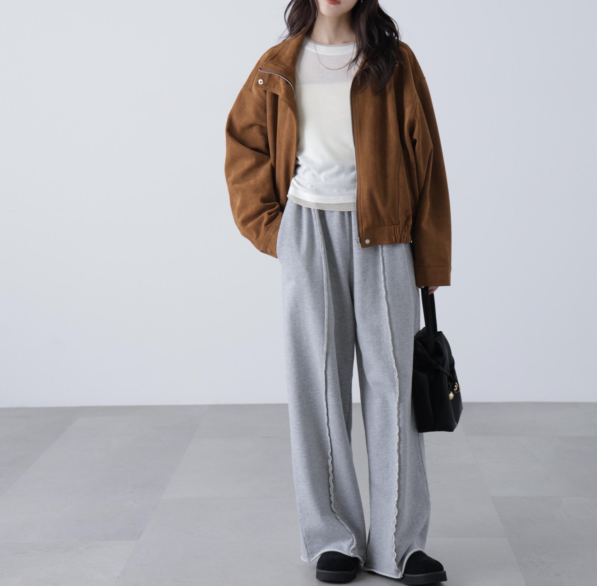 シアーテレコレイヤード風カットソー オフ