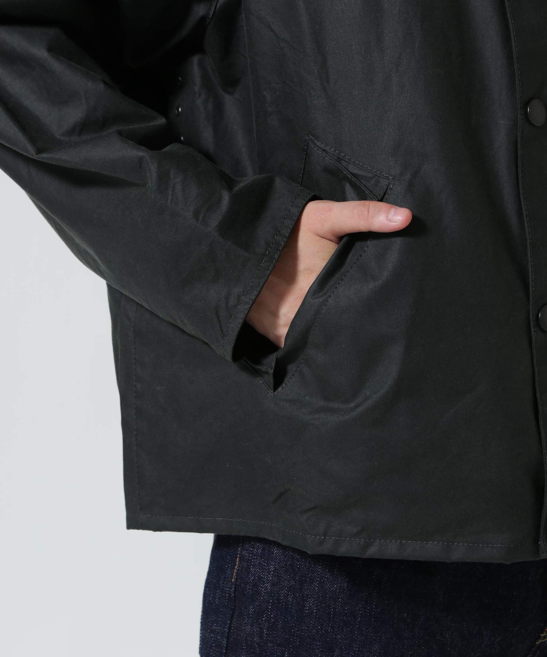 Raou <バブアー os tanspot wax トランスポートジャケット セージ1