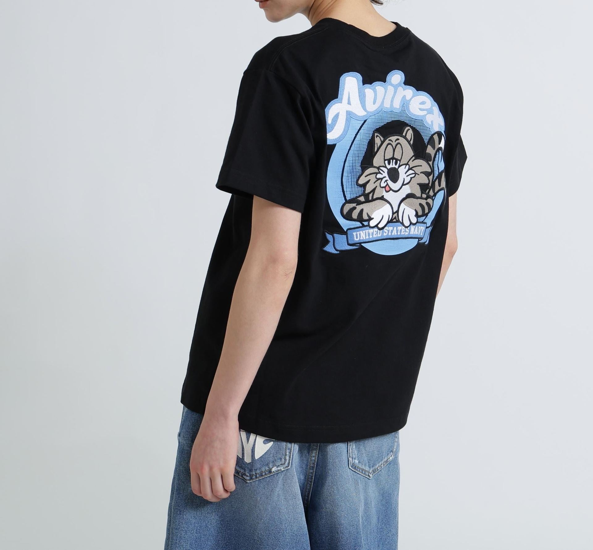 《WER&DEPOT限定》TOMCAT EMR>OIDE>Y T-SHI>T / トムキャット エンブロイダリー Tシャツ ブラック