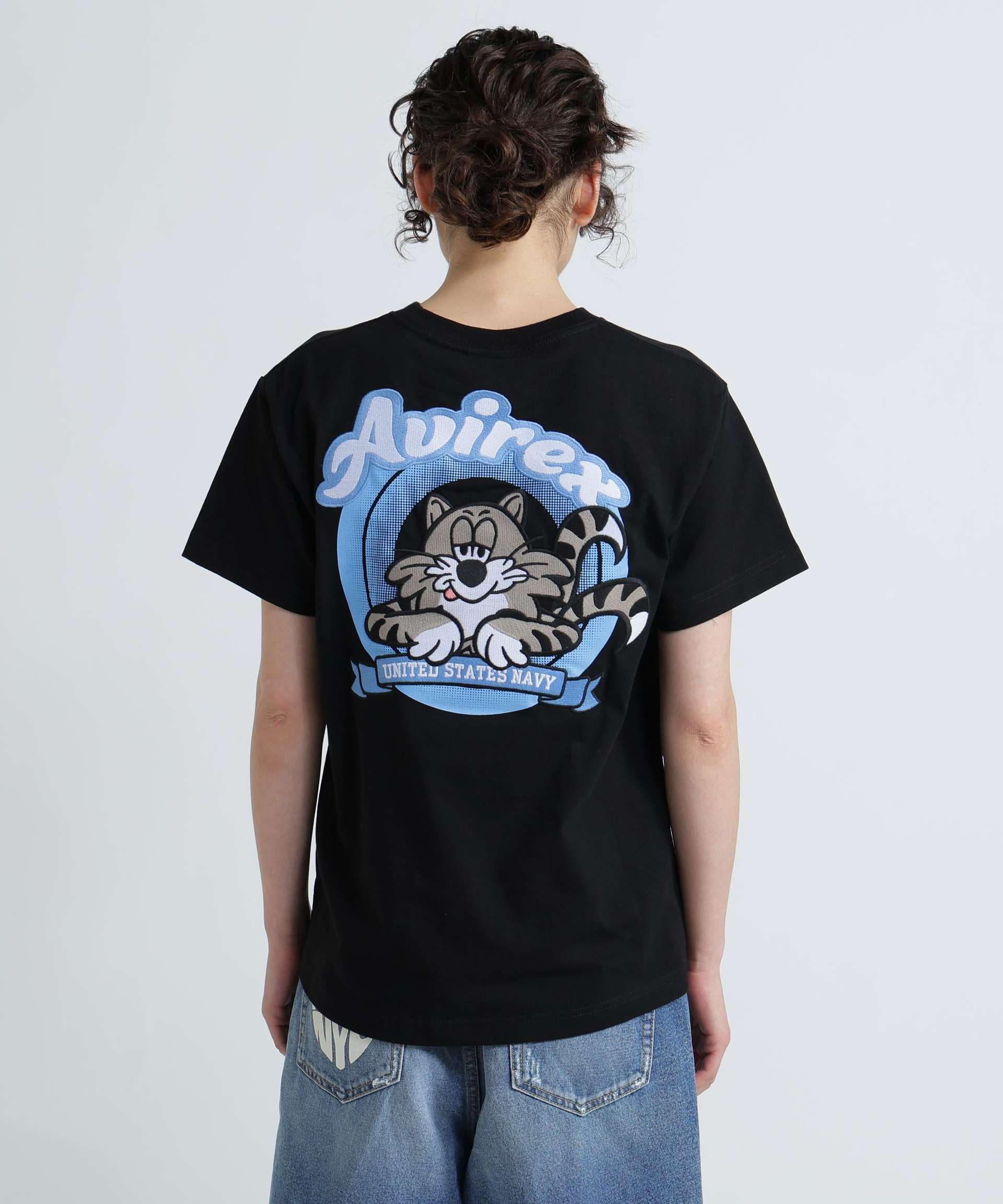 《WER&DEPOT限定》TOMCAT EMR>OIDE>Y T-SHI>T / トムキャット エンブロイダリー Tシャツ ブラック