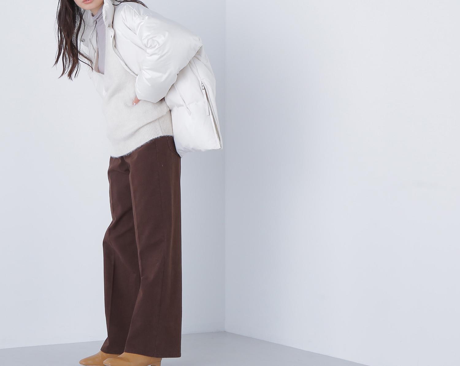 シームレスミドルダウン エクリュ1