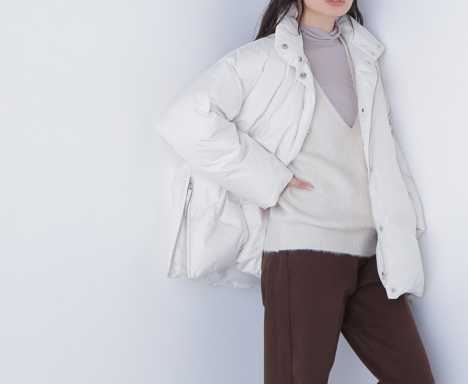 シームレスミドルダウン エクリュ1