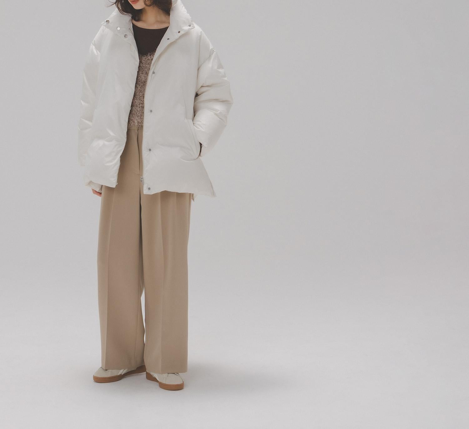 シームレスミドルダウン エクリュ1