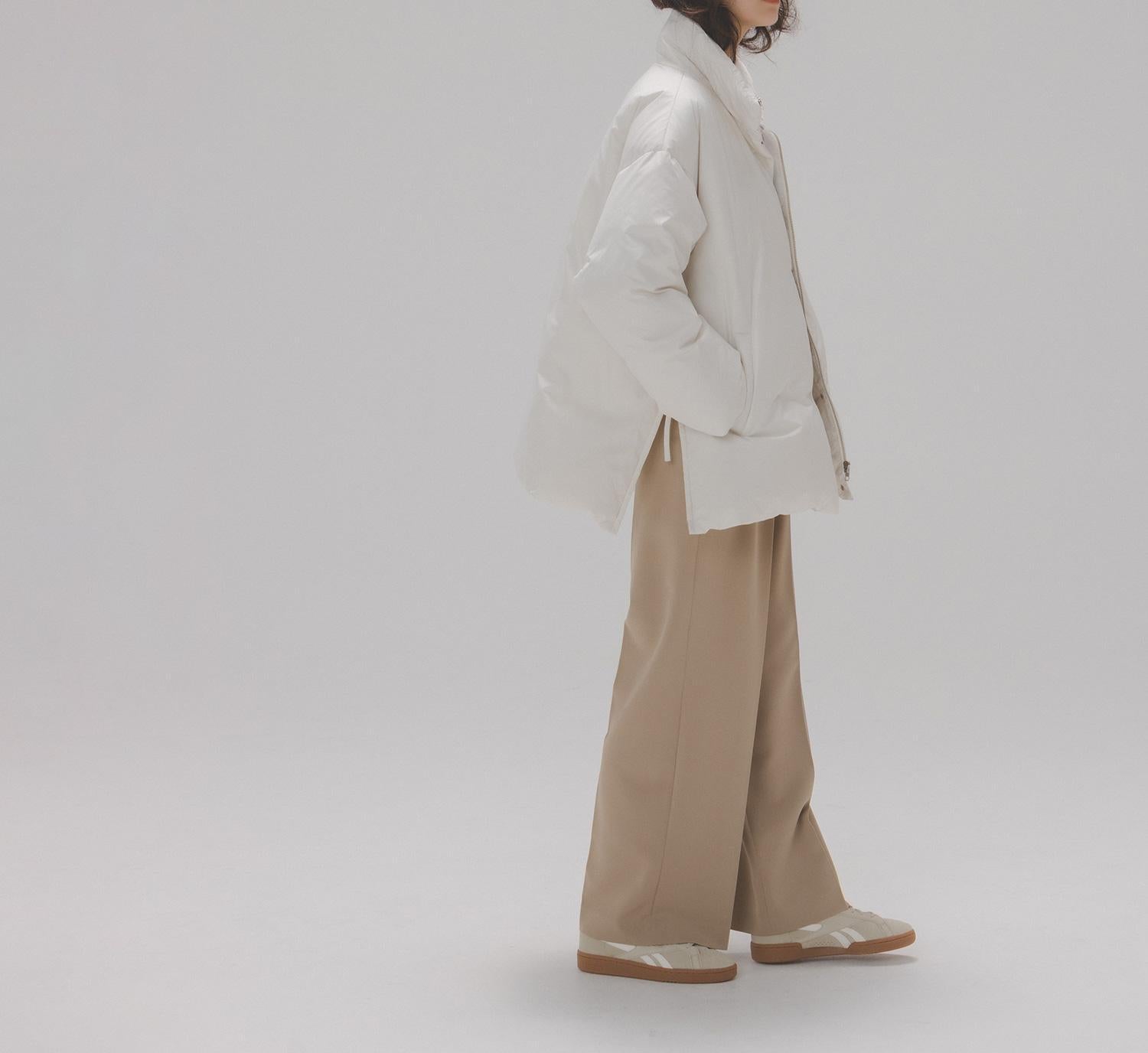 シームレスミドルダウン エクリュ1