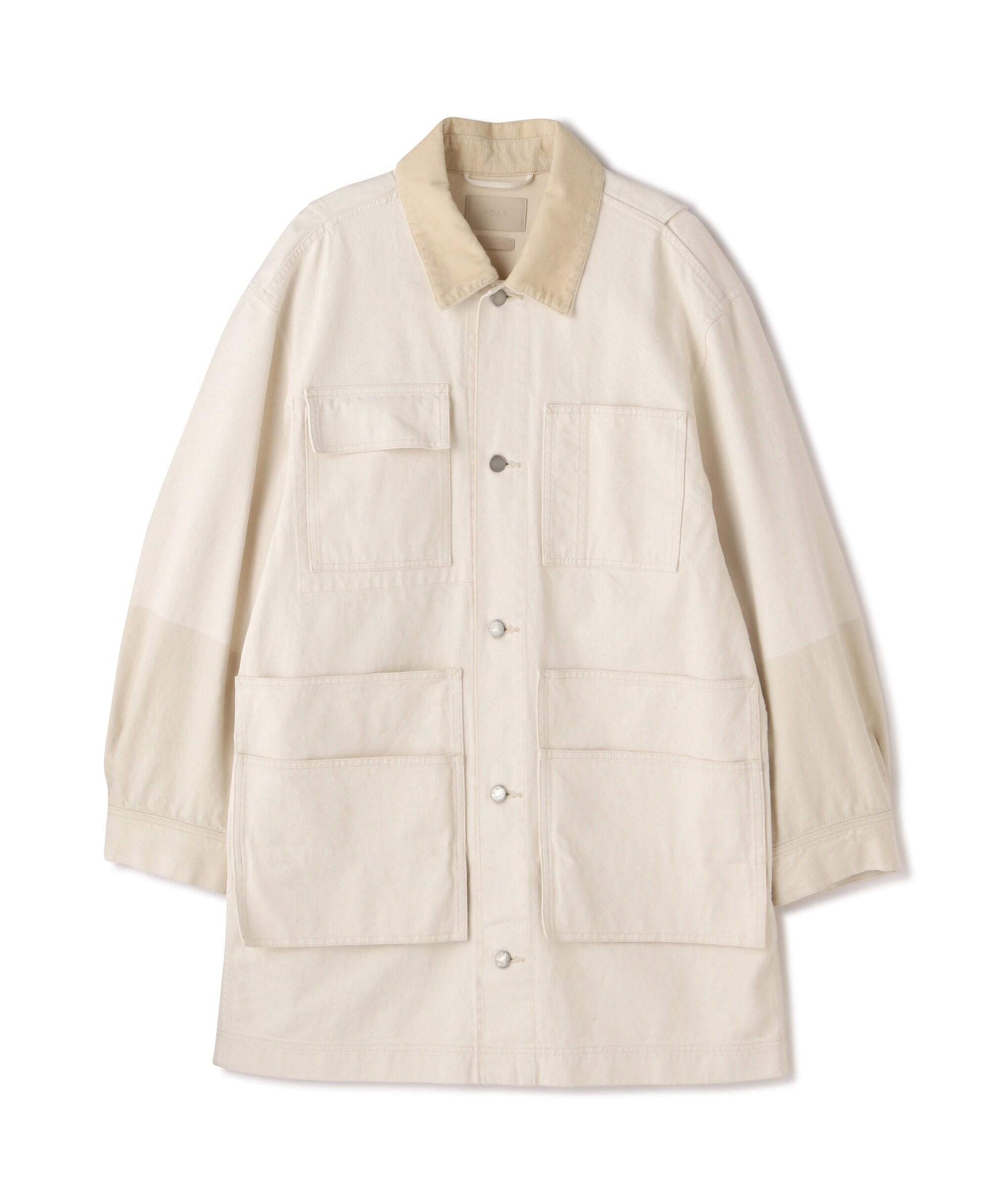 YOKE/ヨーク/DENIM COVE>ALL HALF COAT ホワイト