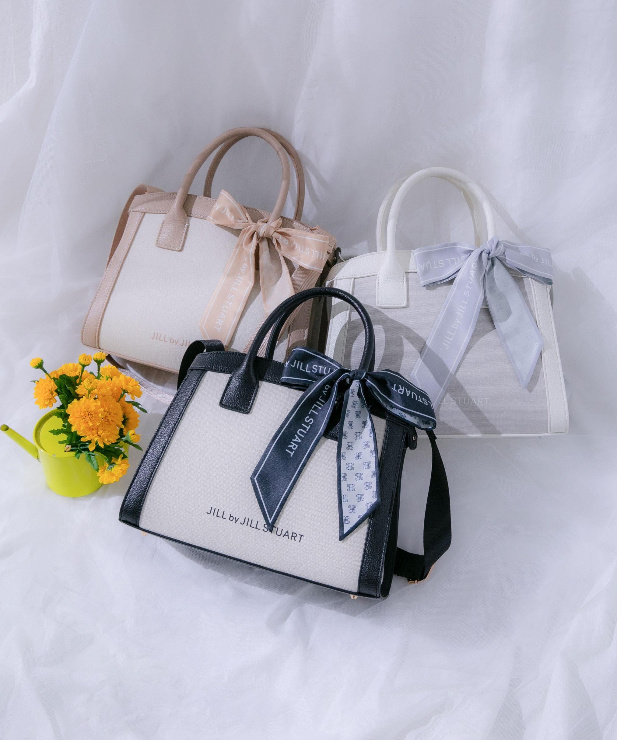 バイカラーコンビトート小 ブラック