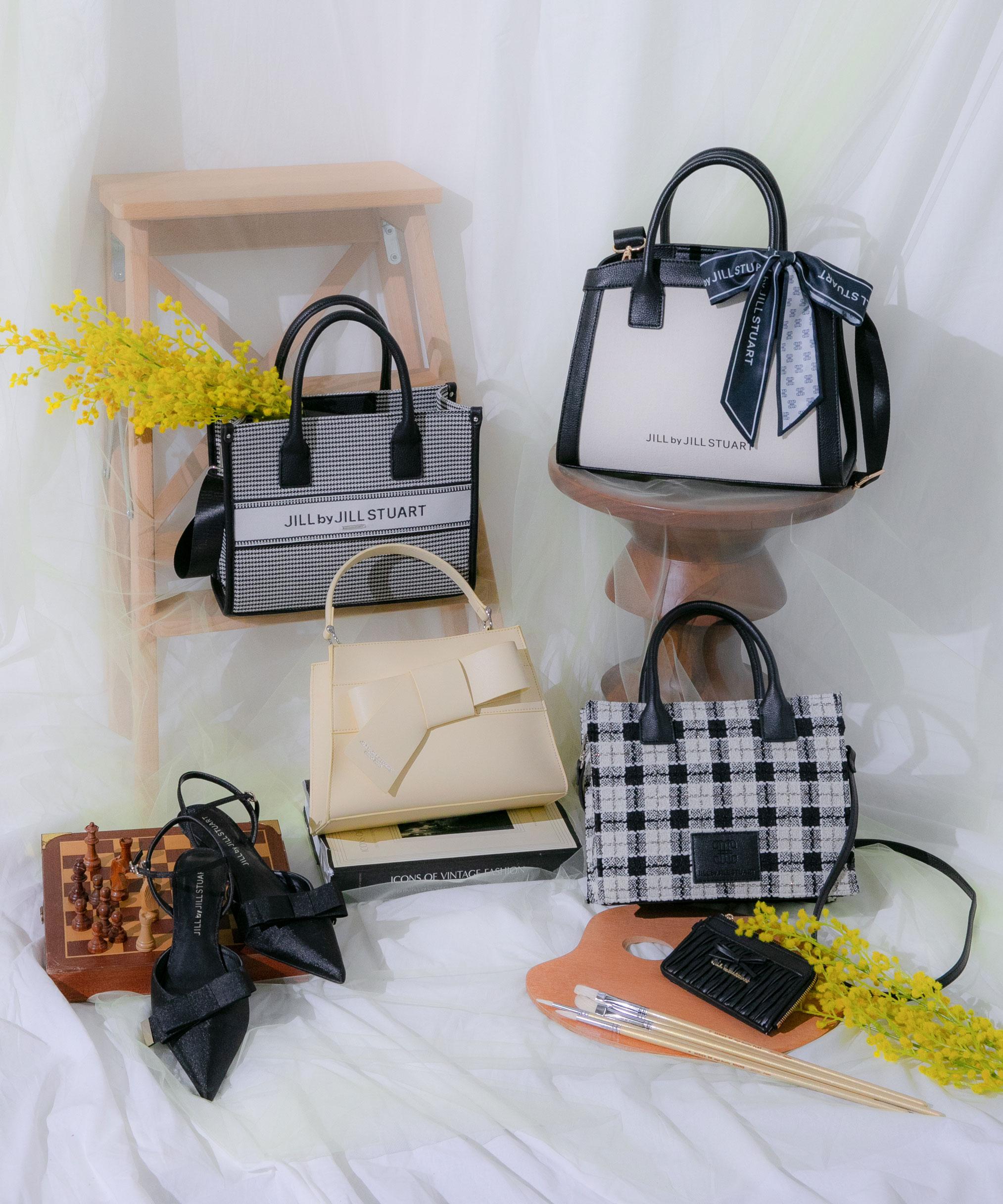 バイカラーコンビトート小 ブラック