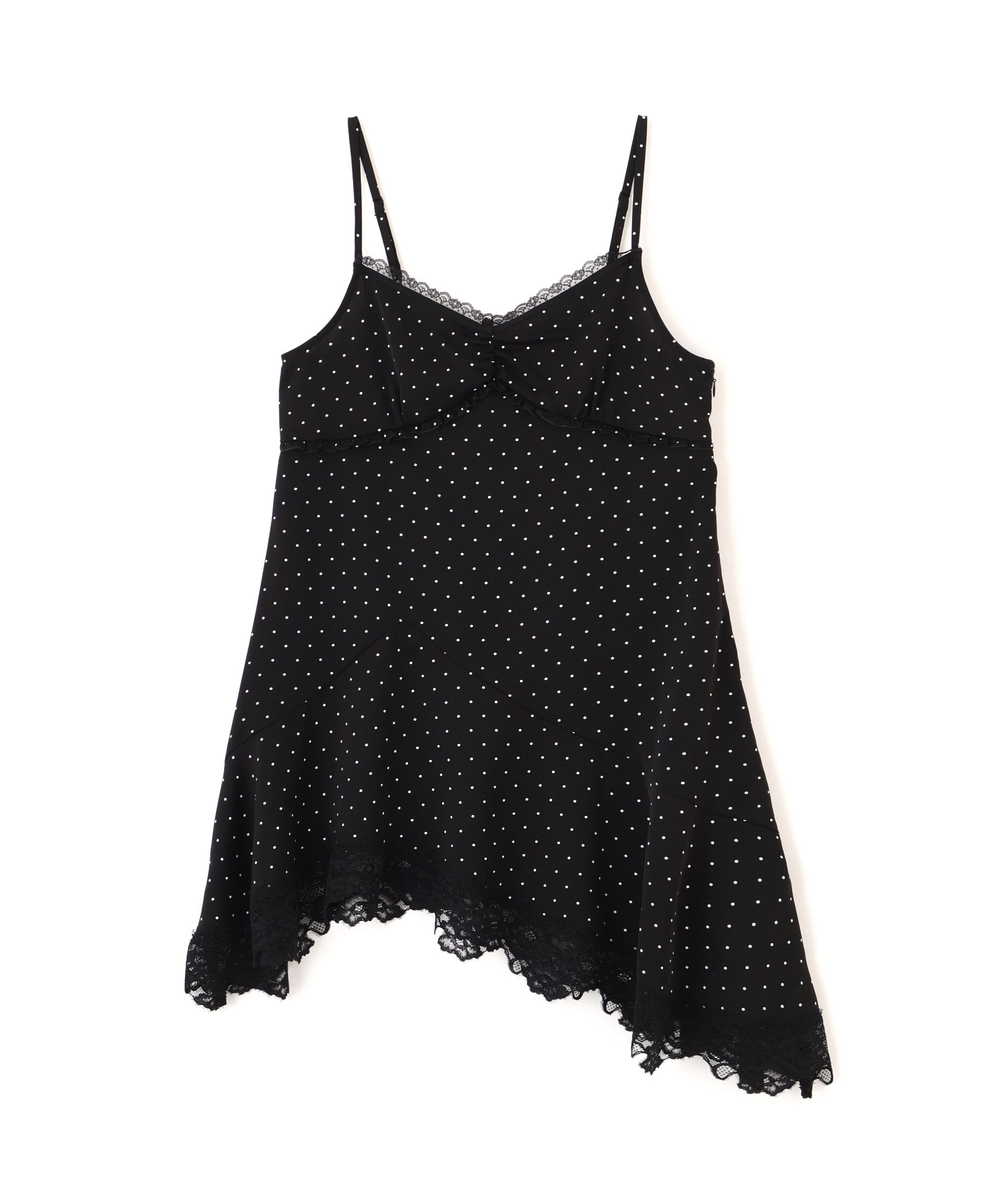 イレヘムキャミワンピース ブラックベースドット1