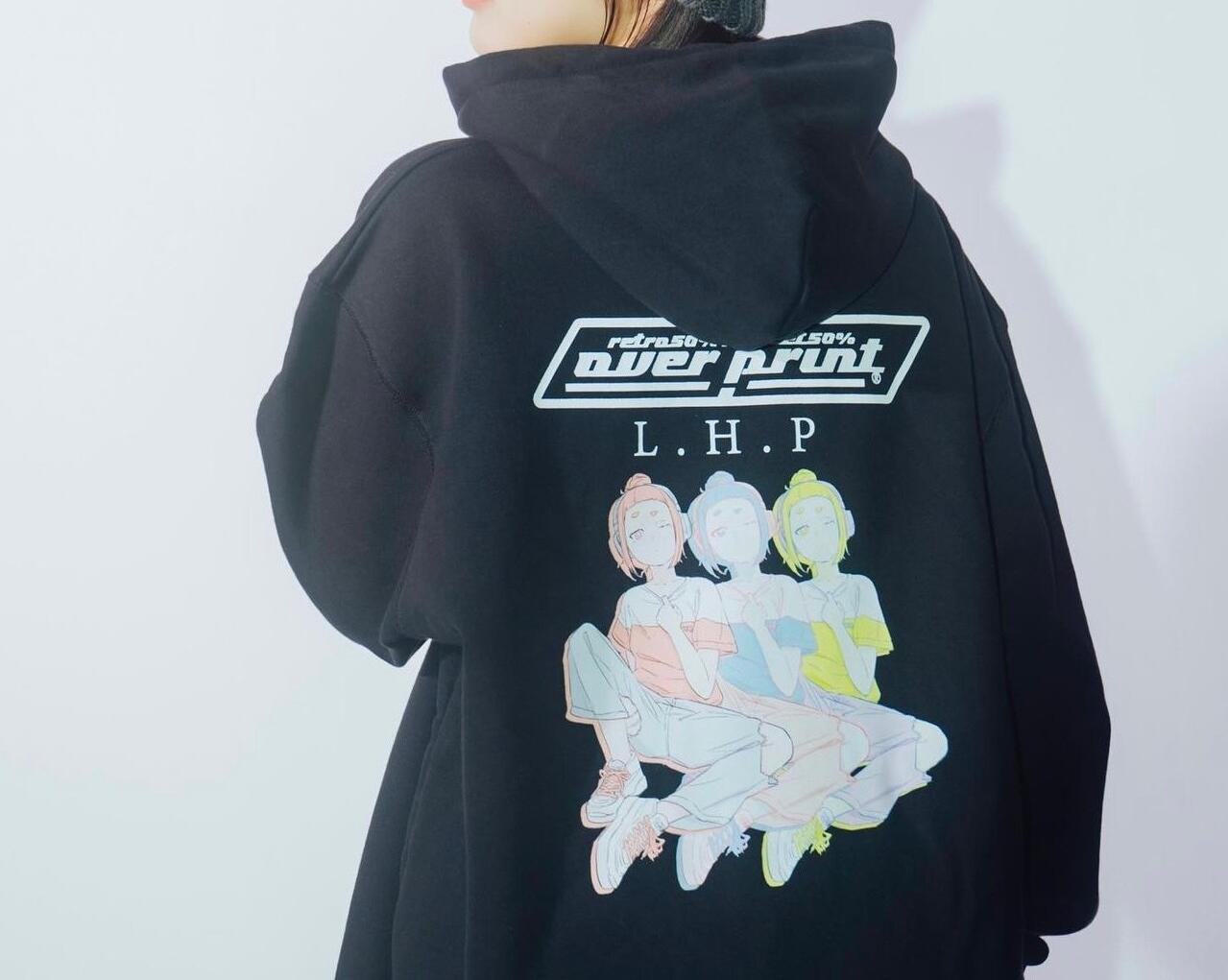 ovepint/オーバープリント/Deley Hoodie ブラック