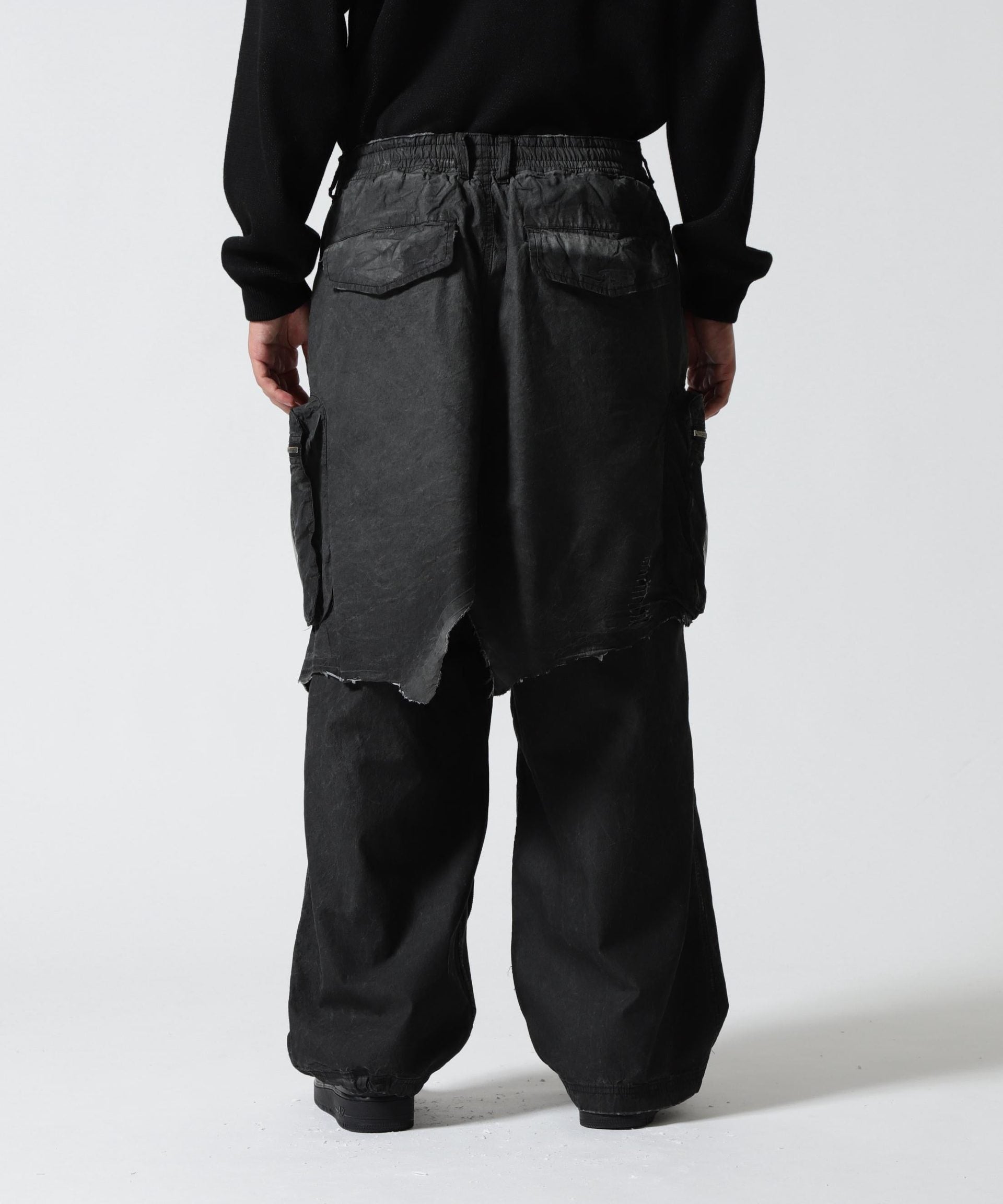 FR(13)NDS/フレンズ/Fake Layered Cargo Pants ブラック