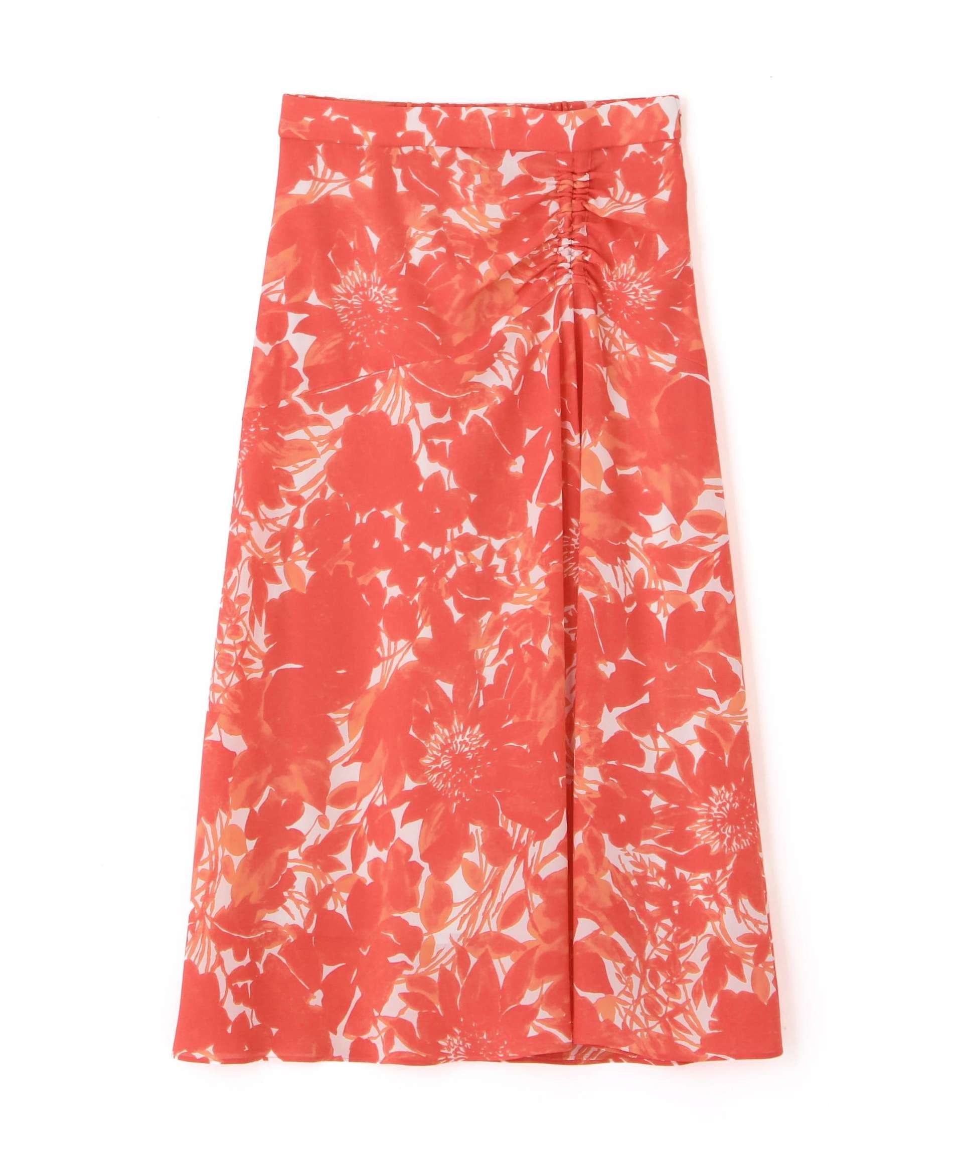 ◆グラデーションフラワープリントマーメイドスカート ピンク1