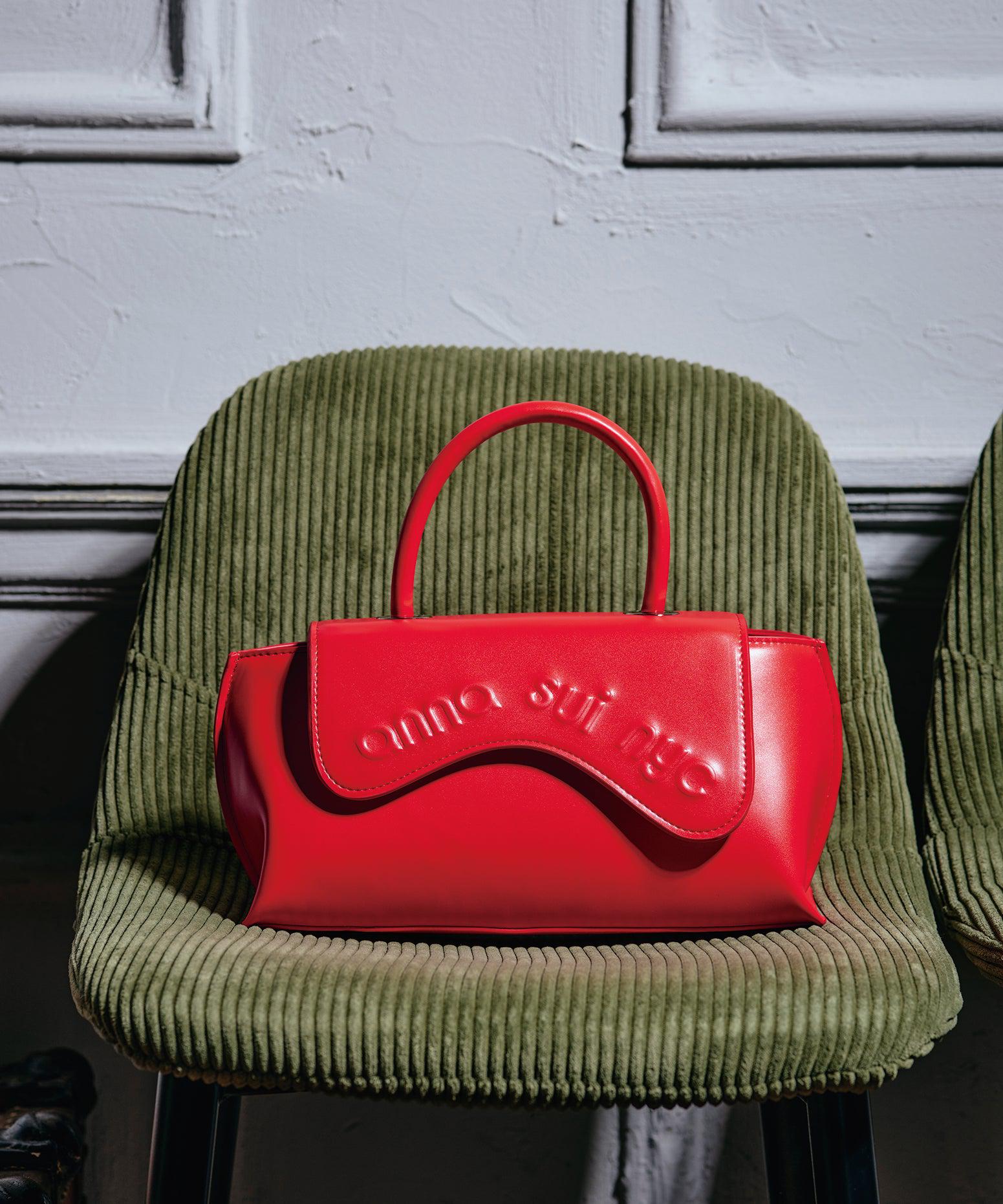 ANNA SUI NYC/アナ スイ エヌワイシー/ウェーブハンドバッグ レッド