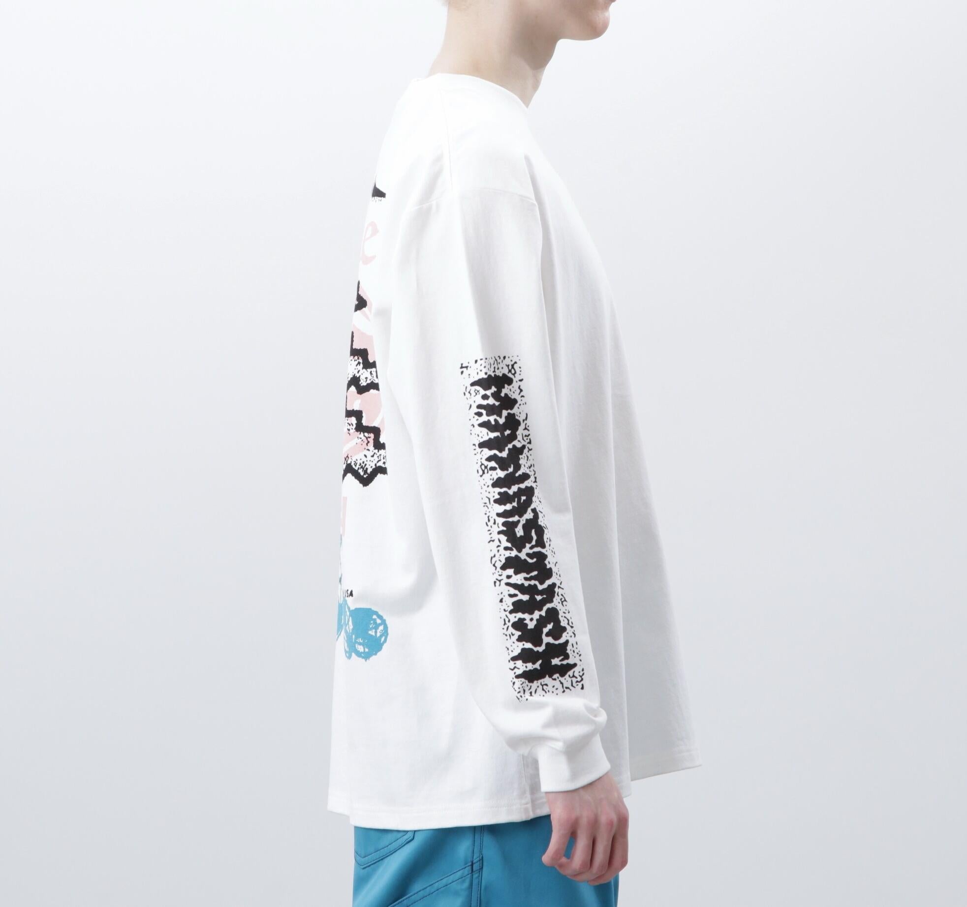 MANASTASH/マナスタッシュ/ >E:CTN L/S TEE T>EE/ロンTツリー ホワイト