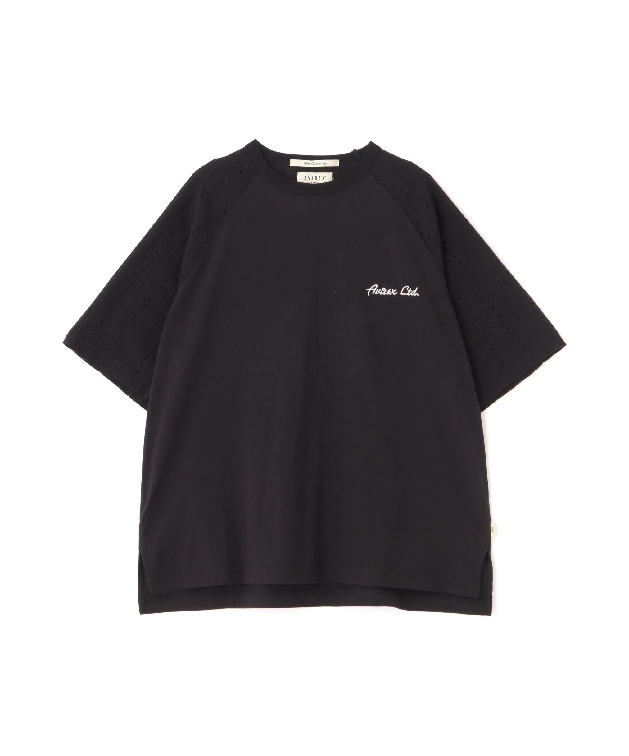 《WER LIMITED Relle LINE》LACE NUMRE>ING T-SHI>T/レースナンバリングTシャツ ブラック