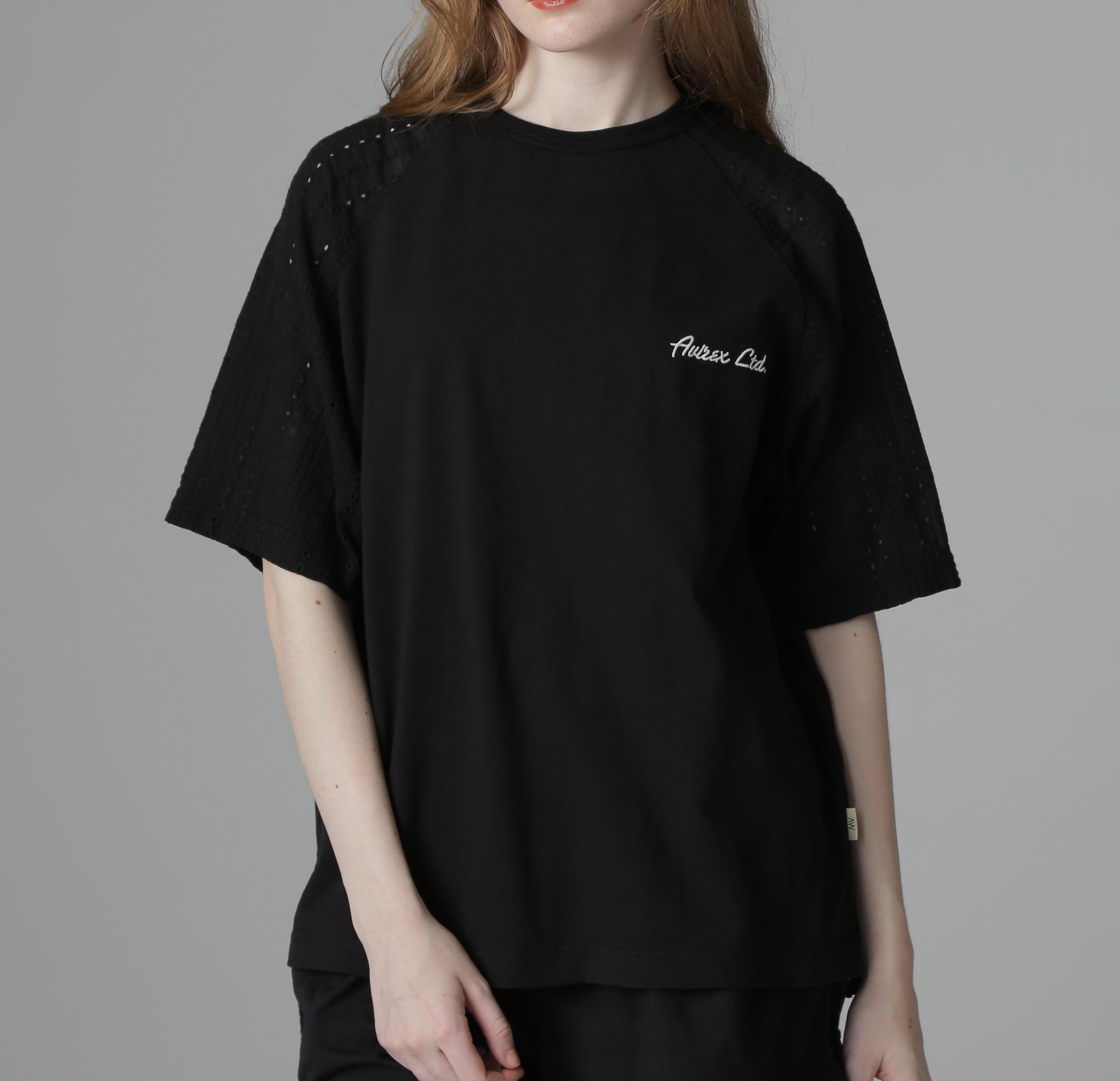 《WER LIMITED Relle LINE》LACE NUMRE>ING T-SHI>T/レースナンバリングTシャツ ブラック