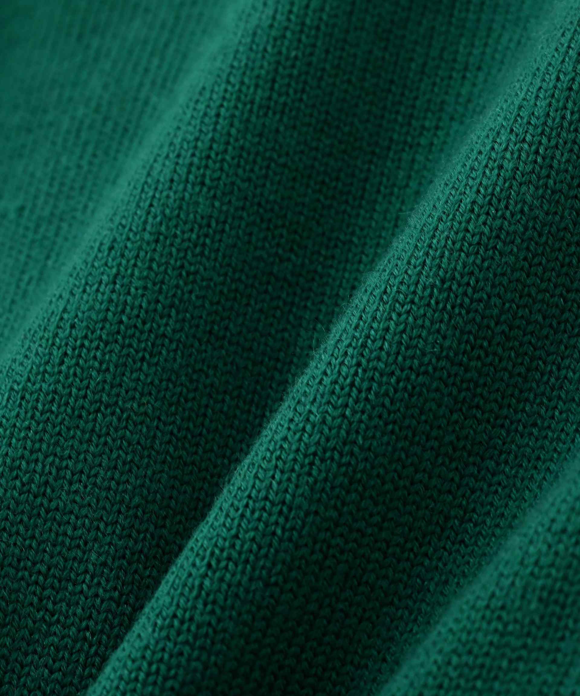 ハイゲージプレーティングVネックカーディガン グリーン