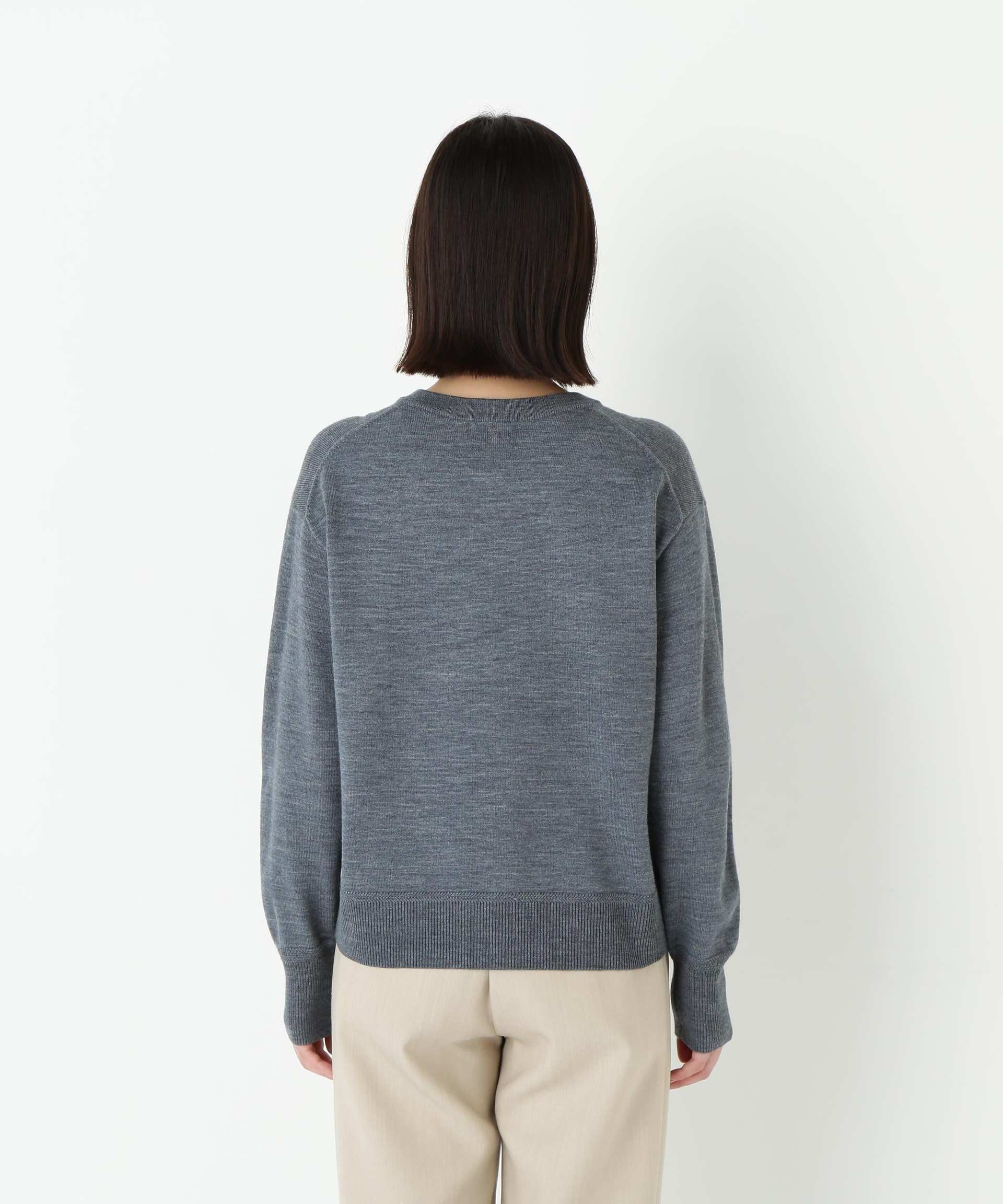 ハイゲージプレーティングスキッパー風プルオーバー グレー