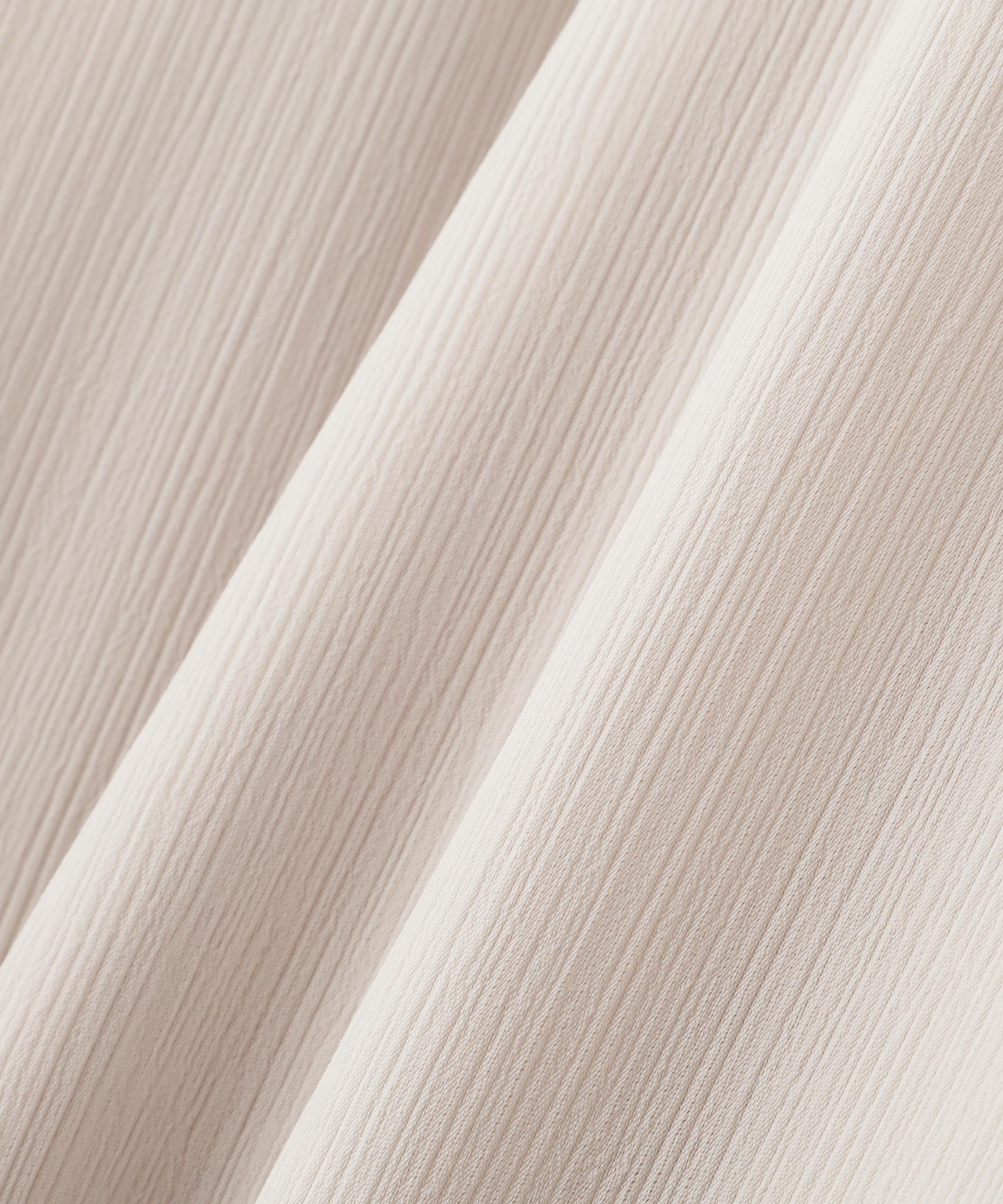 メタルポイント楊柳ブラウス グレージュ3