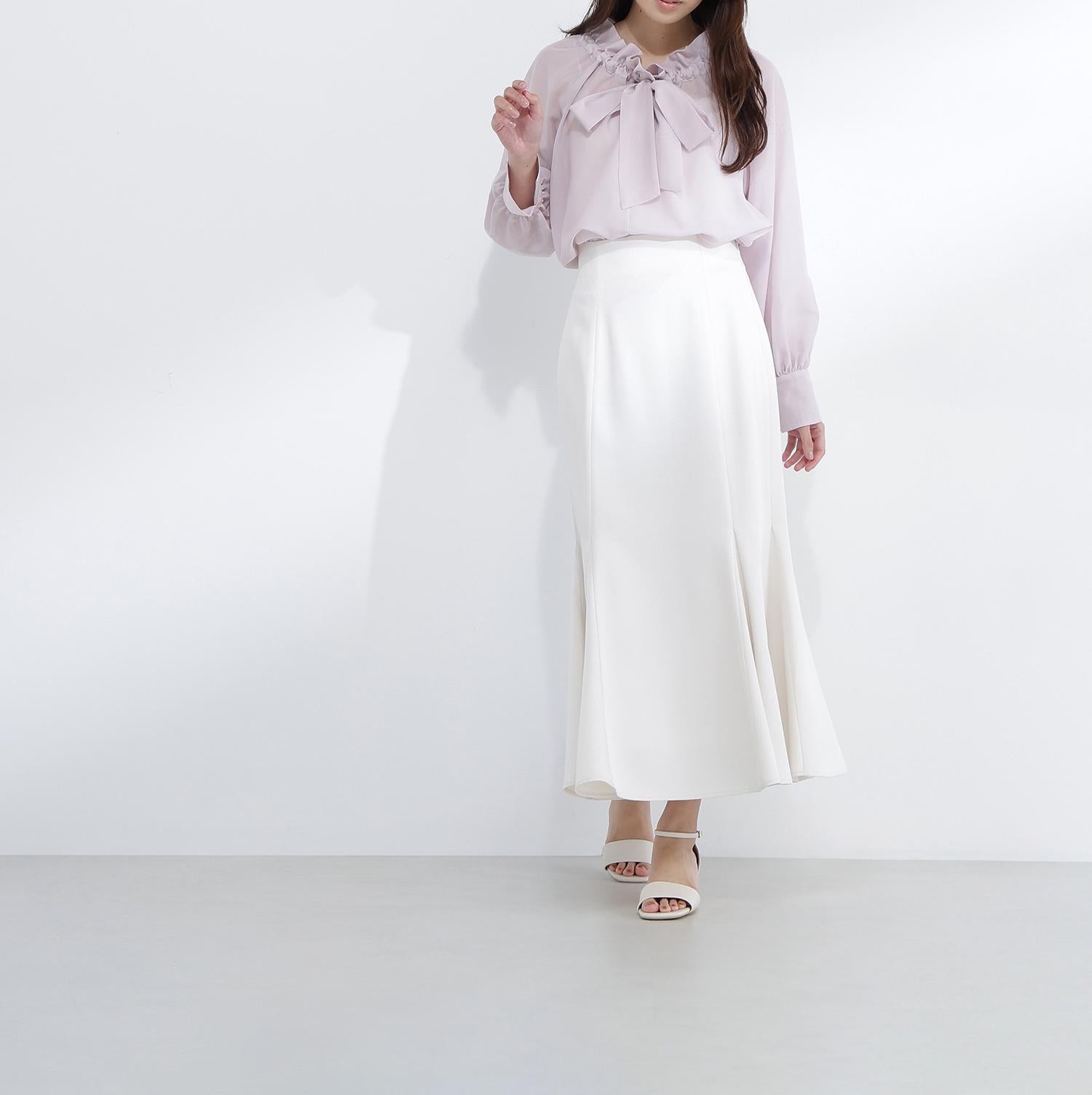 2wayシアーボウタイブラウス ニュアンスピンク