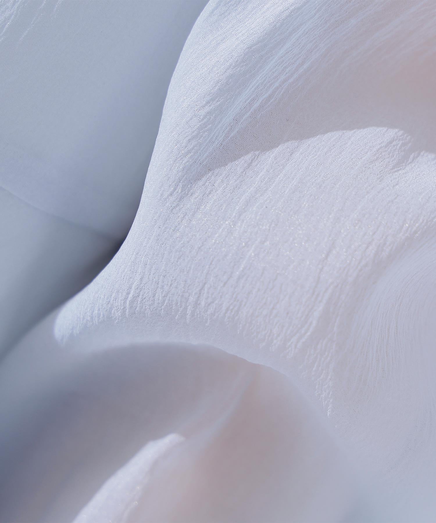 シアーペプラムブラウス ミントブルー