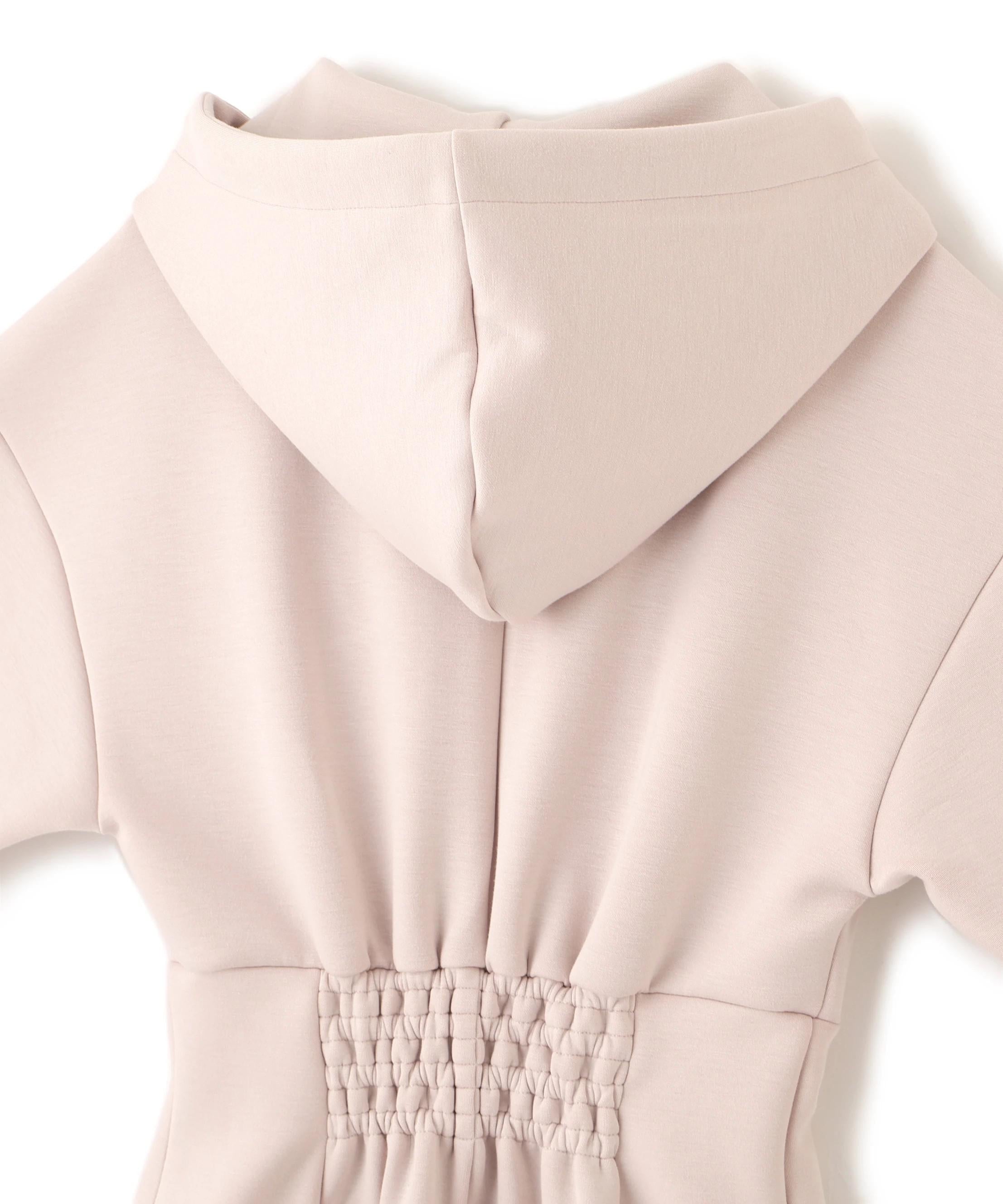 ダイバーフーディーロングワンピース ピンク