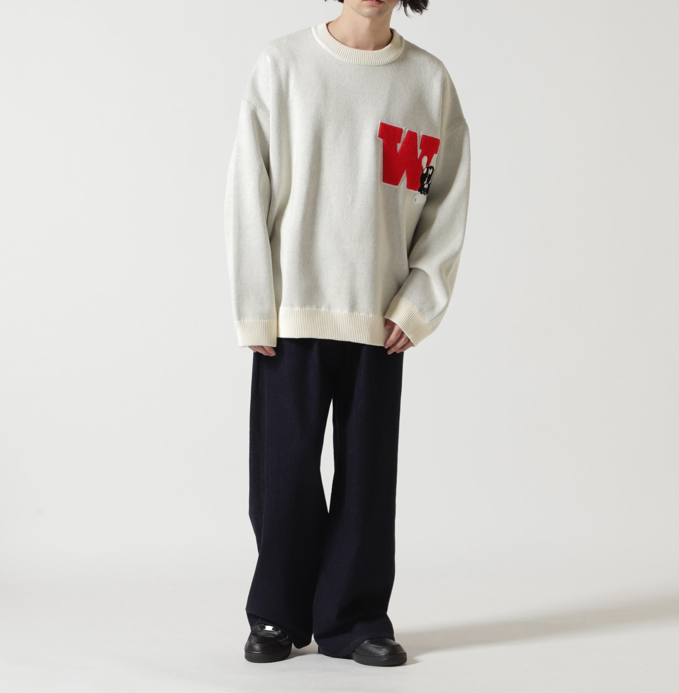 SKOLOCT×WHITELAND/スコロクト×ホワイトランド/DOLLA> PULL KNIT アイボリー2