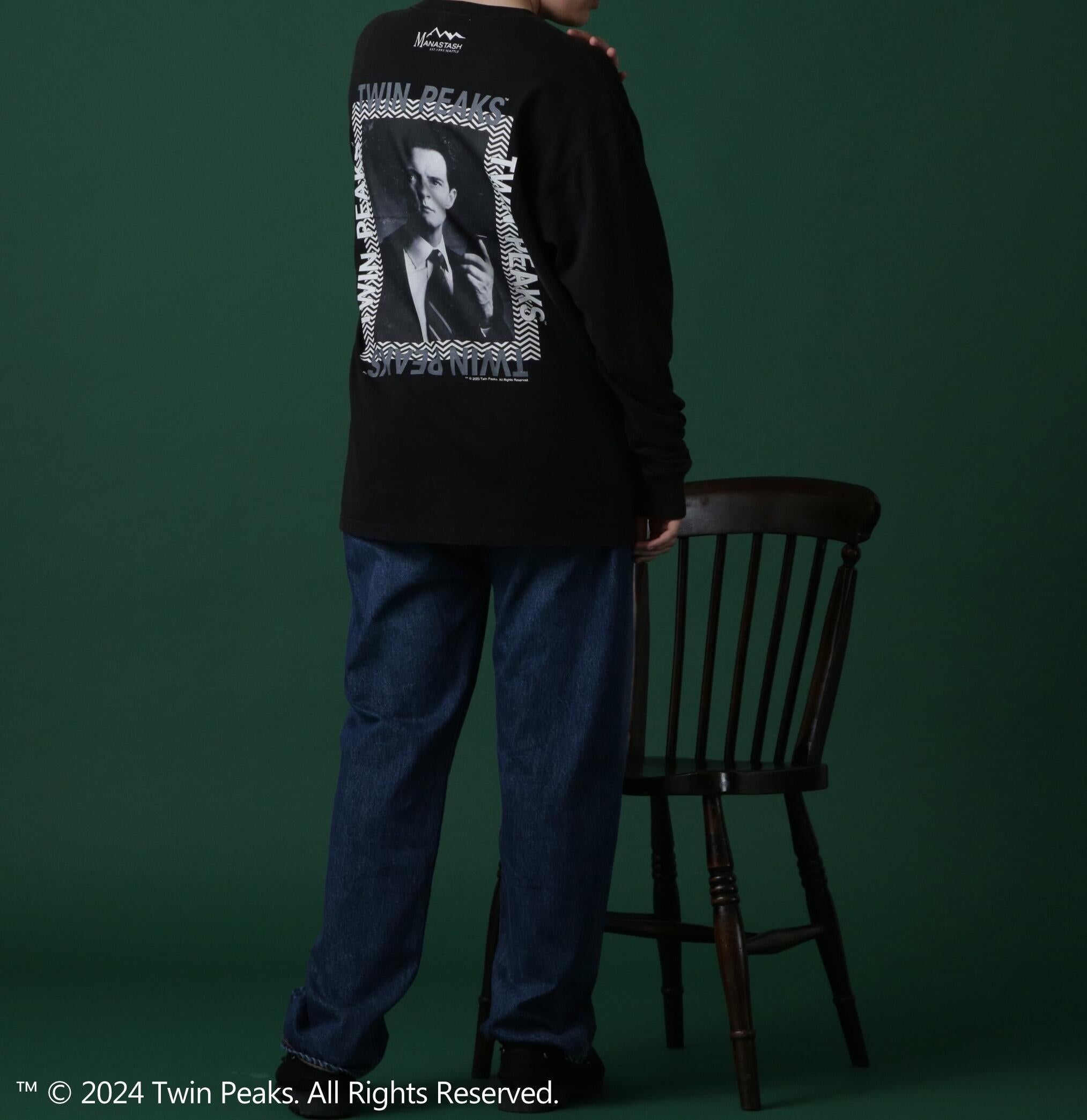 MANASTASH/マナスタッシュ/TWIN PEAKS L/S TEE 01 ブラック