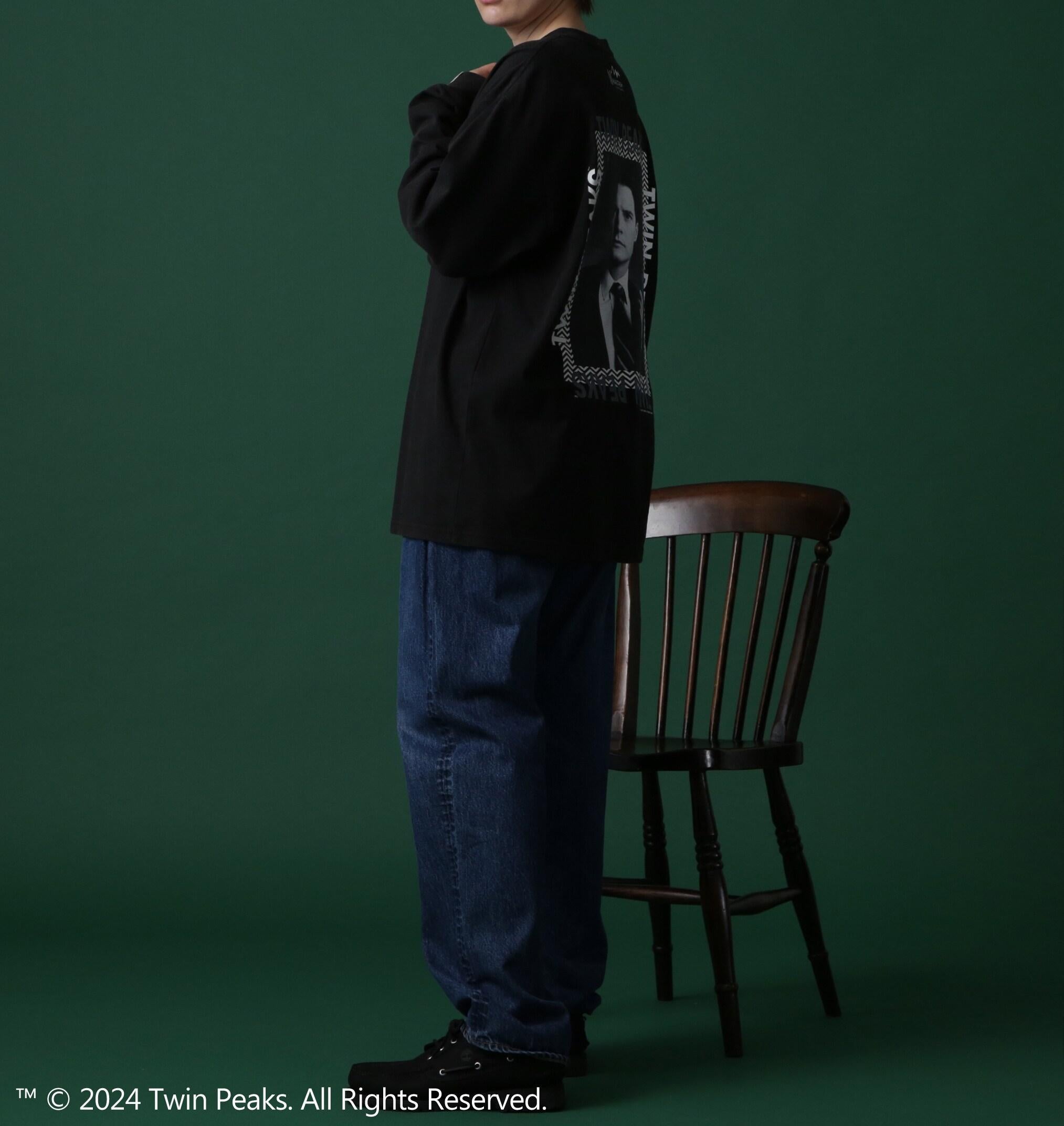 MANASTASH/マナスタッシュ/TWIN PEAKS L/S TEE 01 ブラック