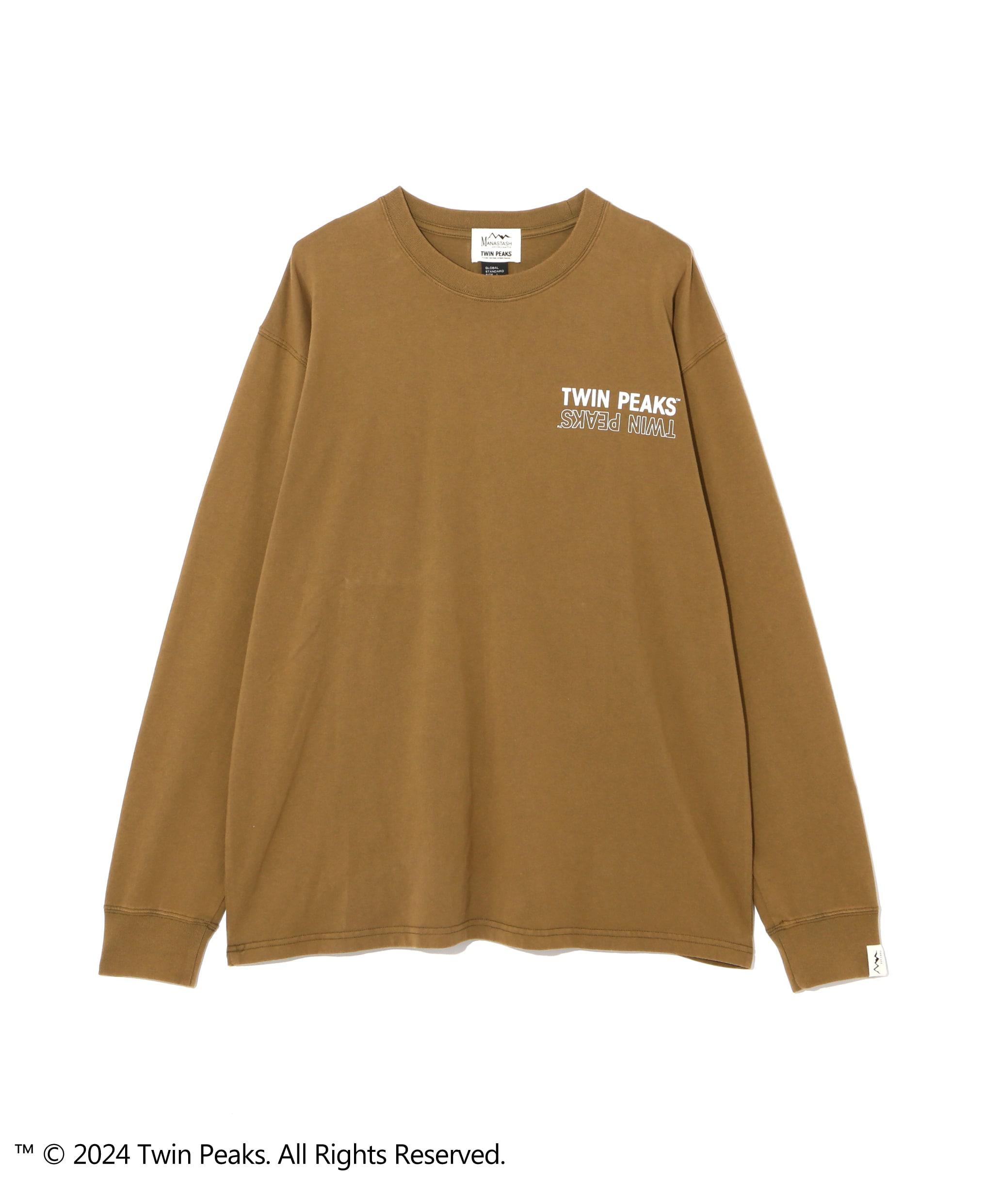MANASTASH/マナスタッシュ/TWIN PEAKS L/S TEE 01 ブラウン