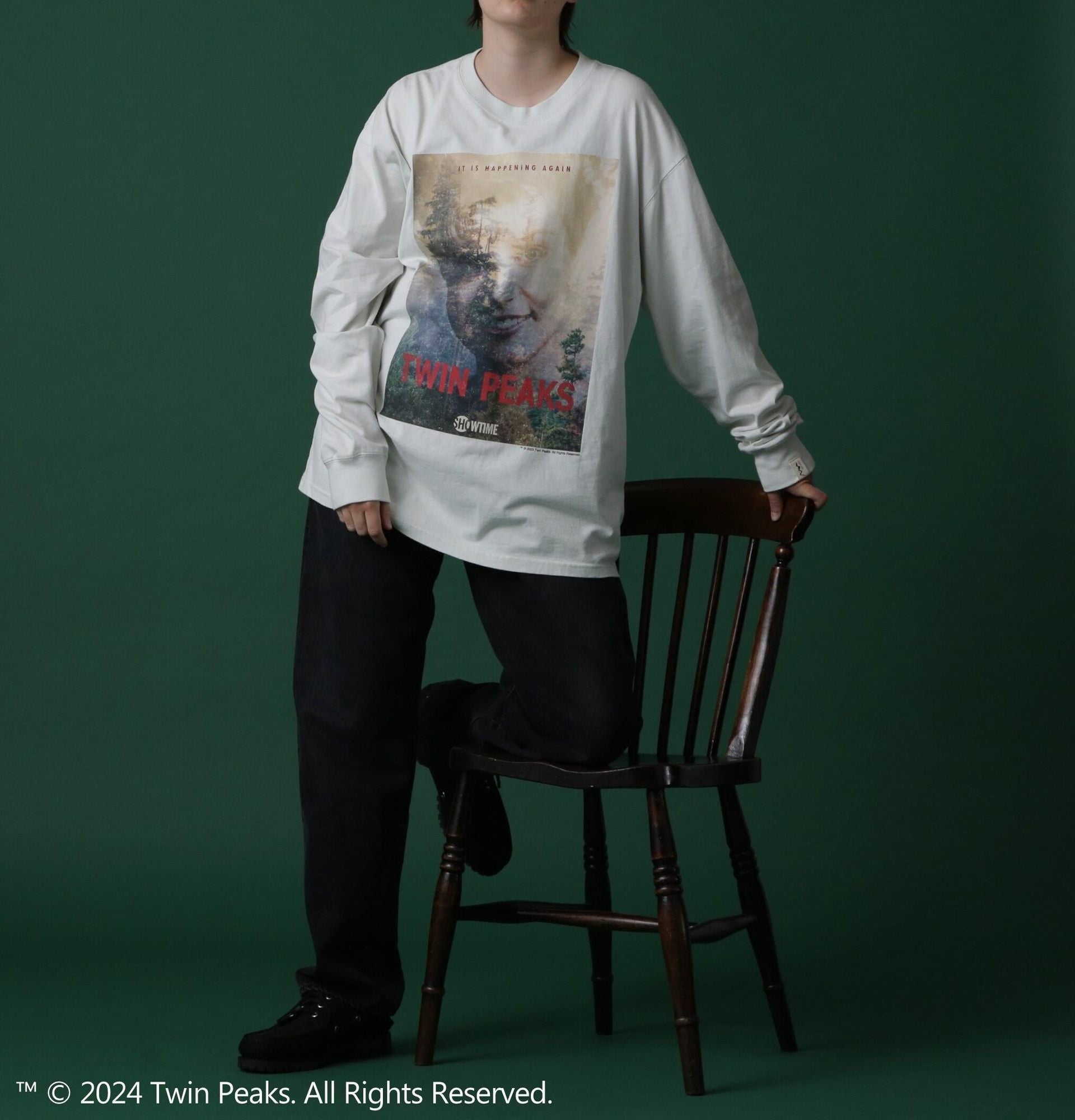 MANASTASH/マナスタッシュ/TWIN PEAKS L/S TEE 02 ホワイト