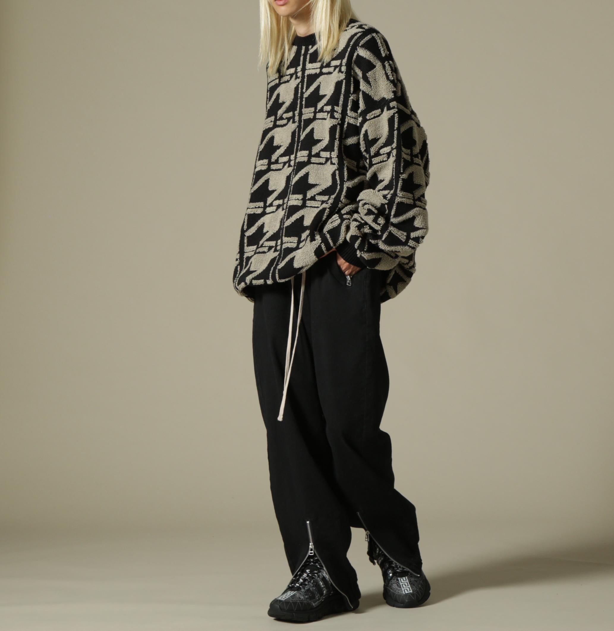 DankeSchon/ダンケシェーン/TC RLK F>ONTZIP PANTS/TCブラックフロントジップパンツ ブラック