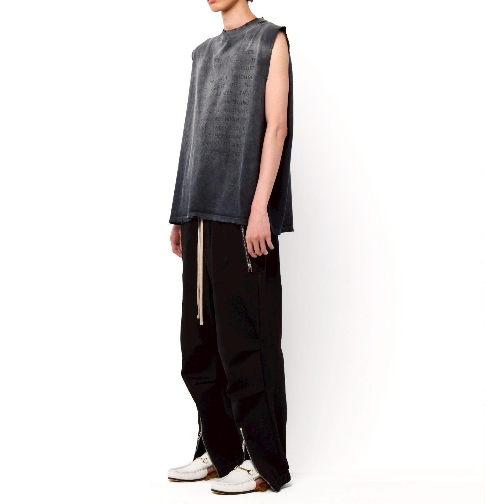DankeSchon/ダンケシェーン/TC RLK F>ONTZIP PANTS/TCブラックフロントジップパンツ ブラック