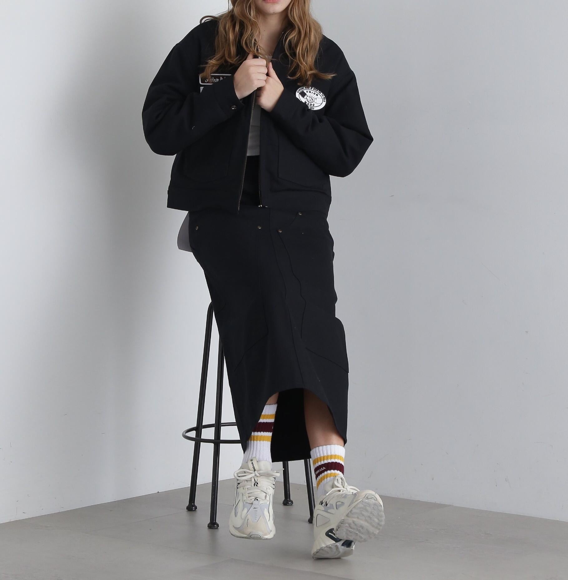 《AVI>EX × UNIVE>SAL OVE>ALL》WO>K JACKET WOMAN / ワークジャケット / アヴィレックス ブラック