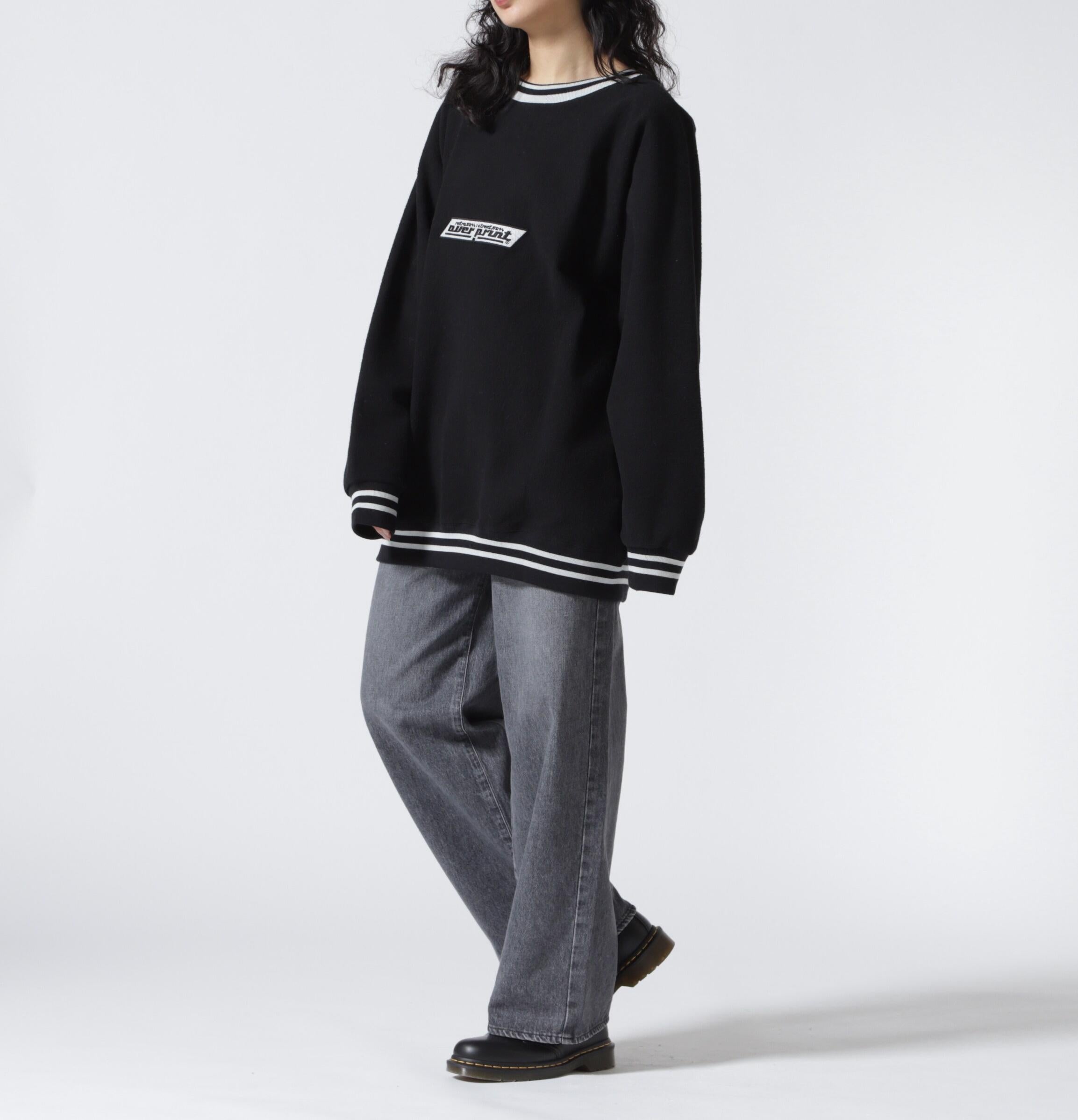 ovepint/オーバープリント/OVE> DOLMAN SWEATSHI>TS ブラック
