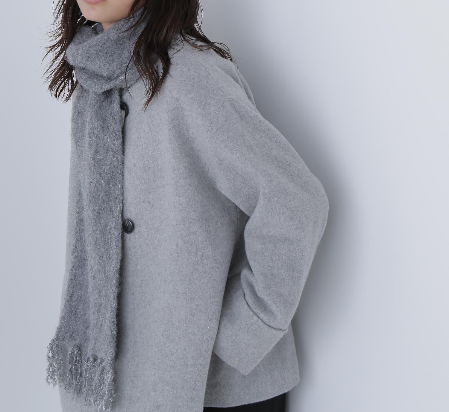 メランジミストマフラー グレー