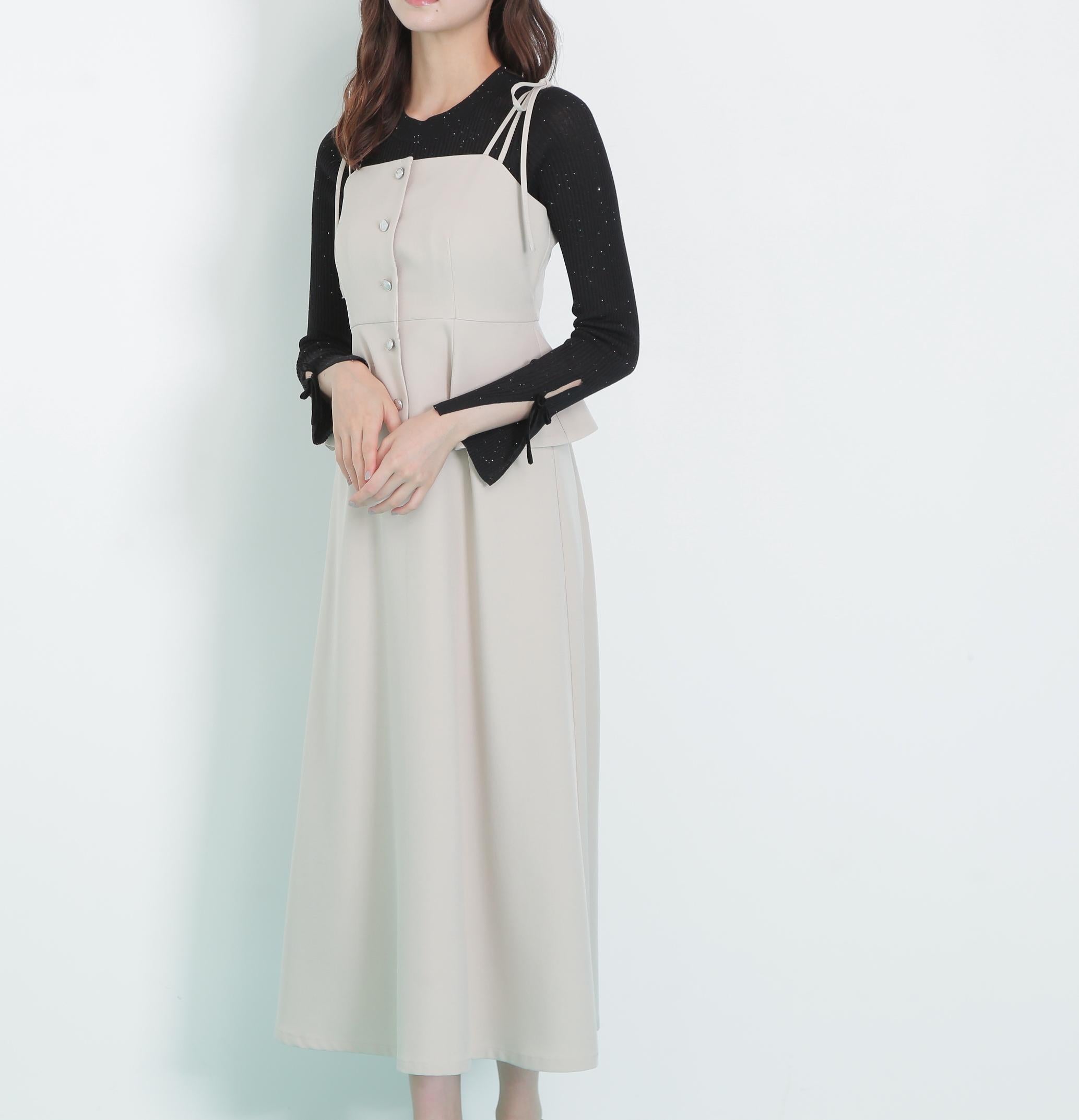 肩リボンジャンスカ ベージュ