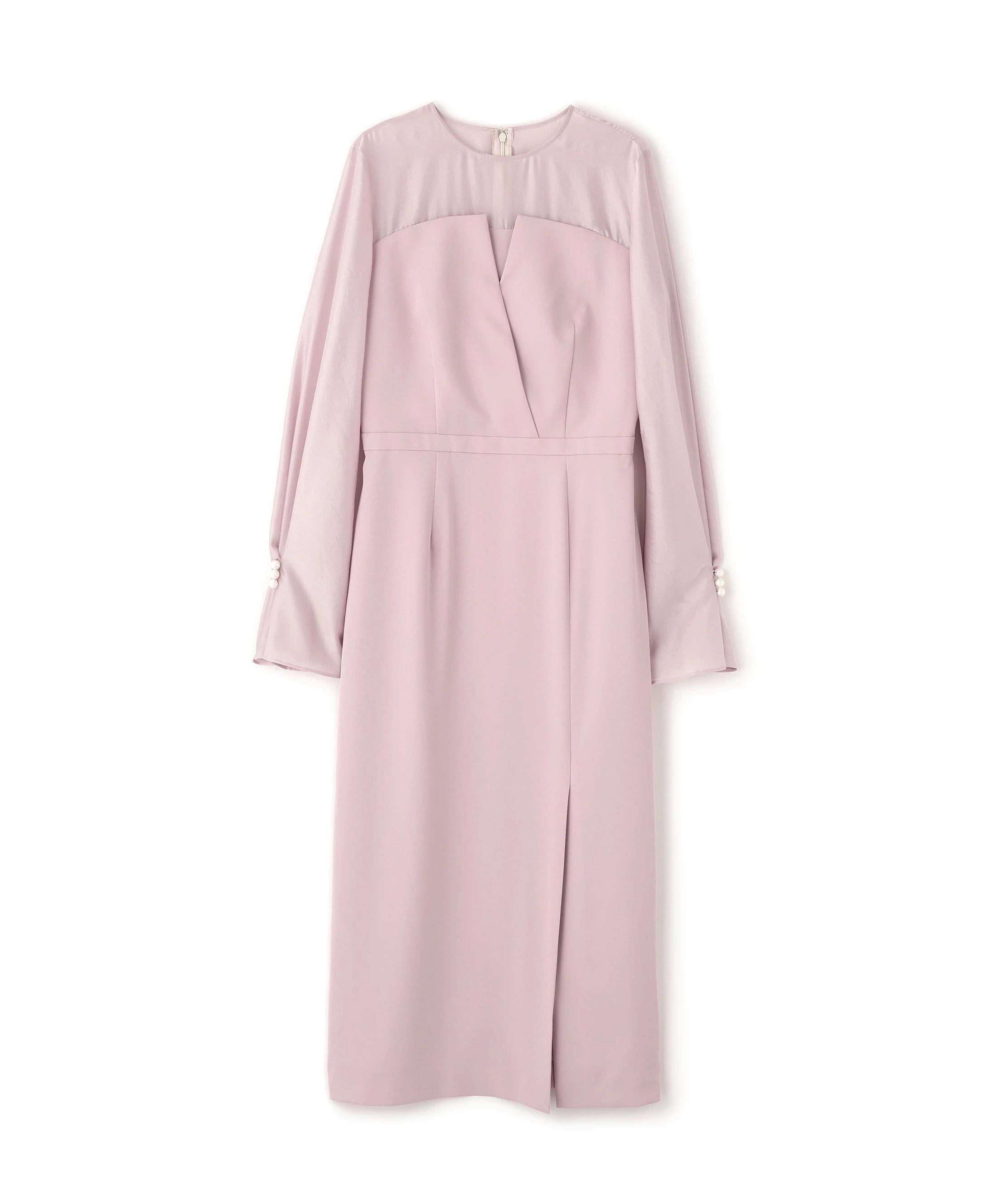 ◆パールスリーブドッキングワンピース ライラック2