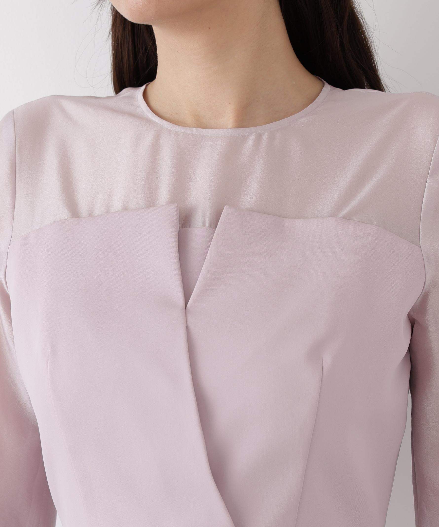 ◆パールスリーブドッキングワンピース ライラック2