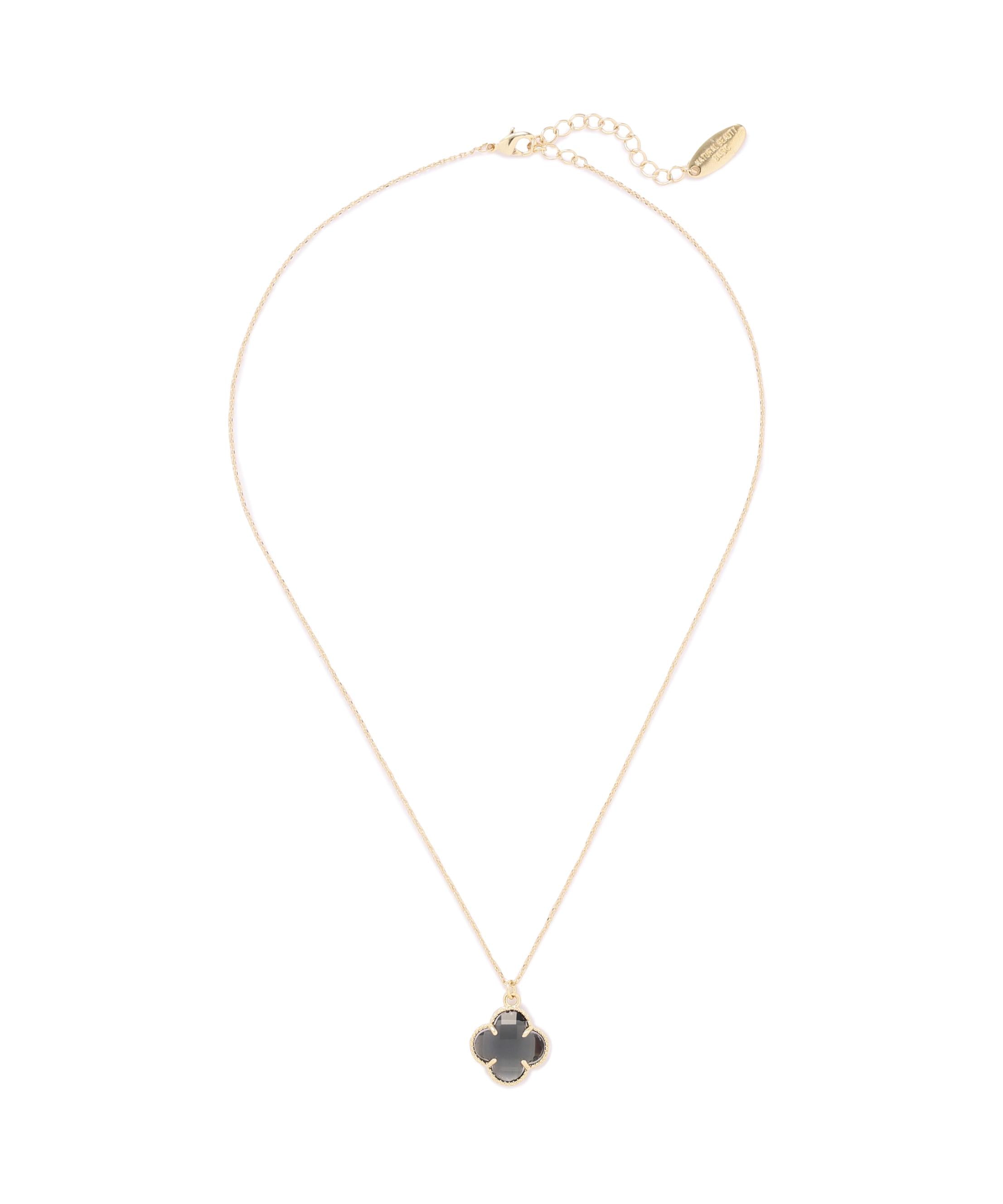 フォーリーフクローバーネックレス クロ