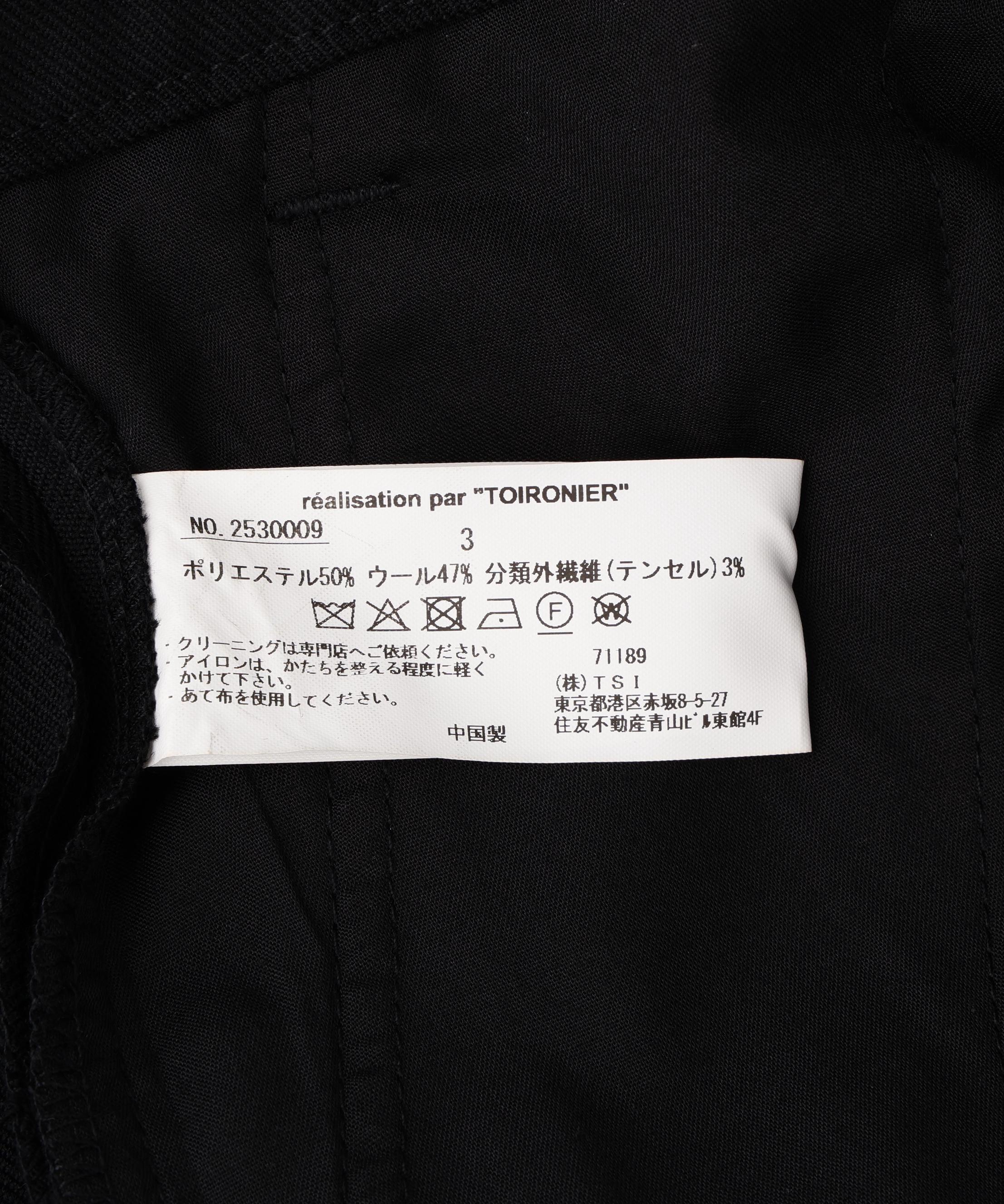 Toironier/トワロニエ/Adjust Hem Military Tr ブラック