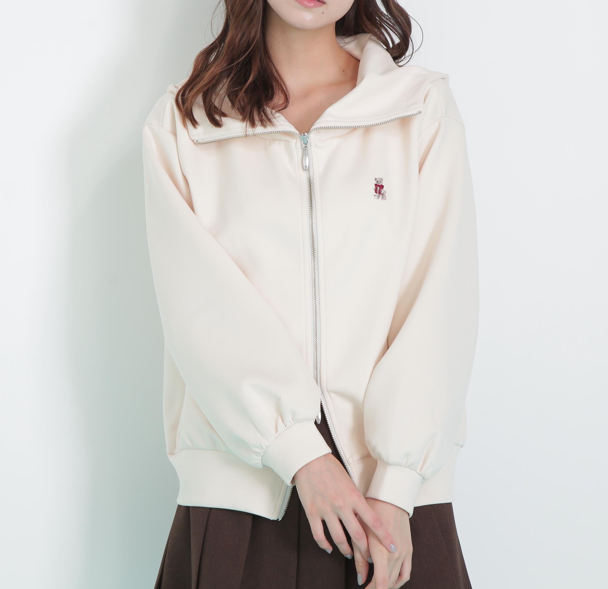 <BEARシリーズ>ビックフードパーカー エクリュ