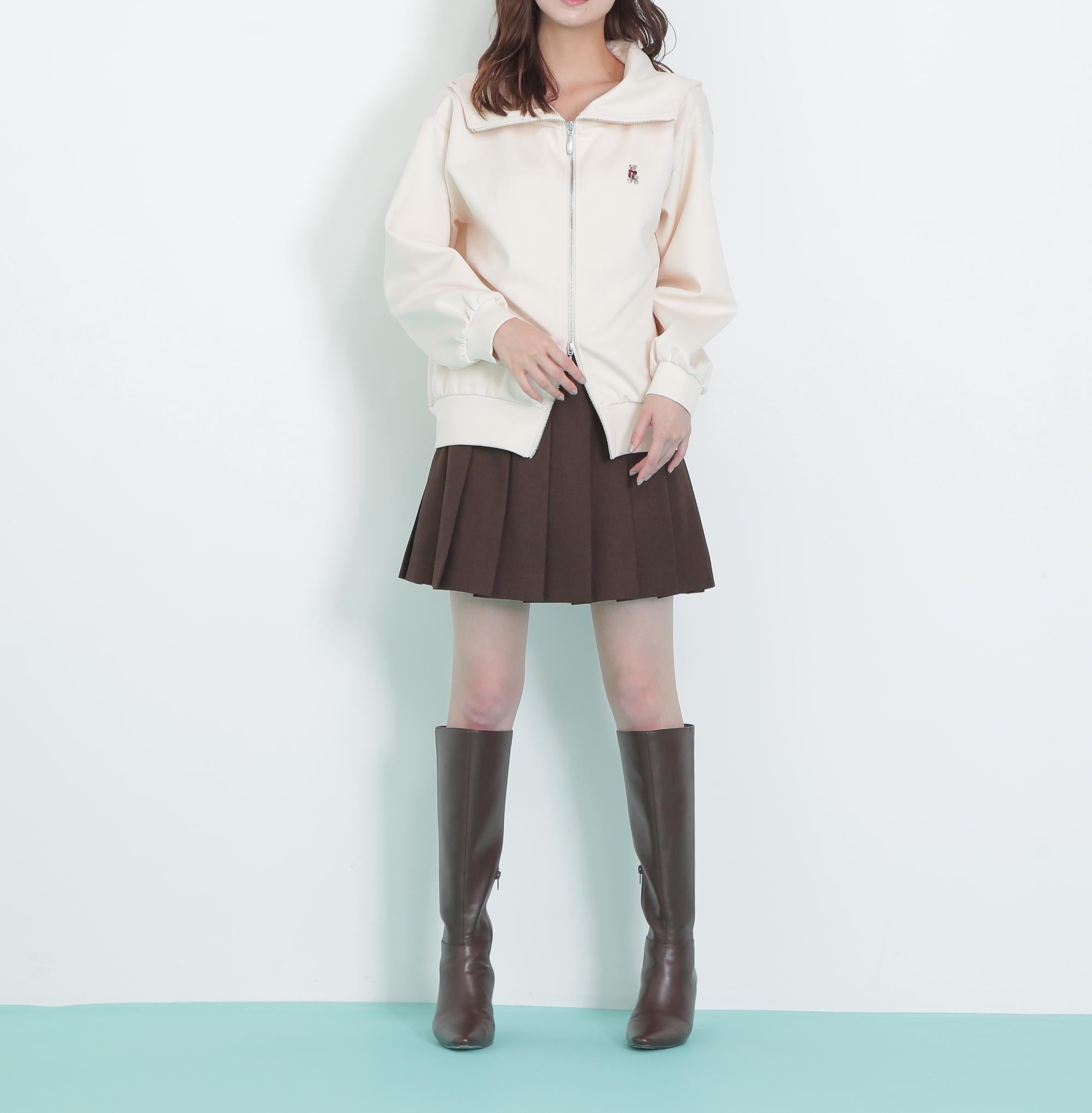 <BEARシリーズ>ビックフードパーカー エクリュ